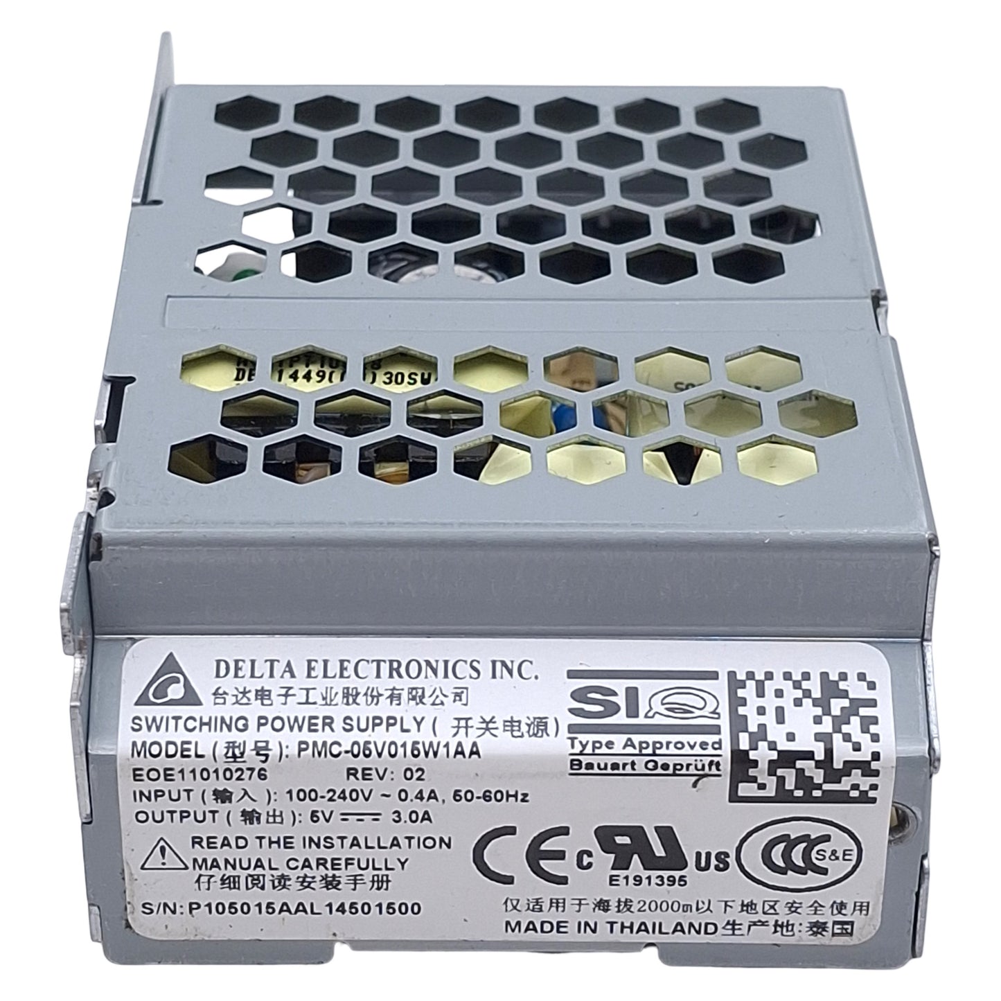 Used Delta PMC-05V015W1AA Switching Power Supply, 100-240VAC In, 3.0A 5VDC Out
