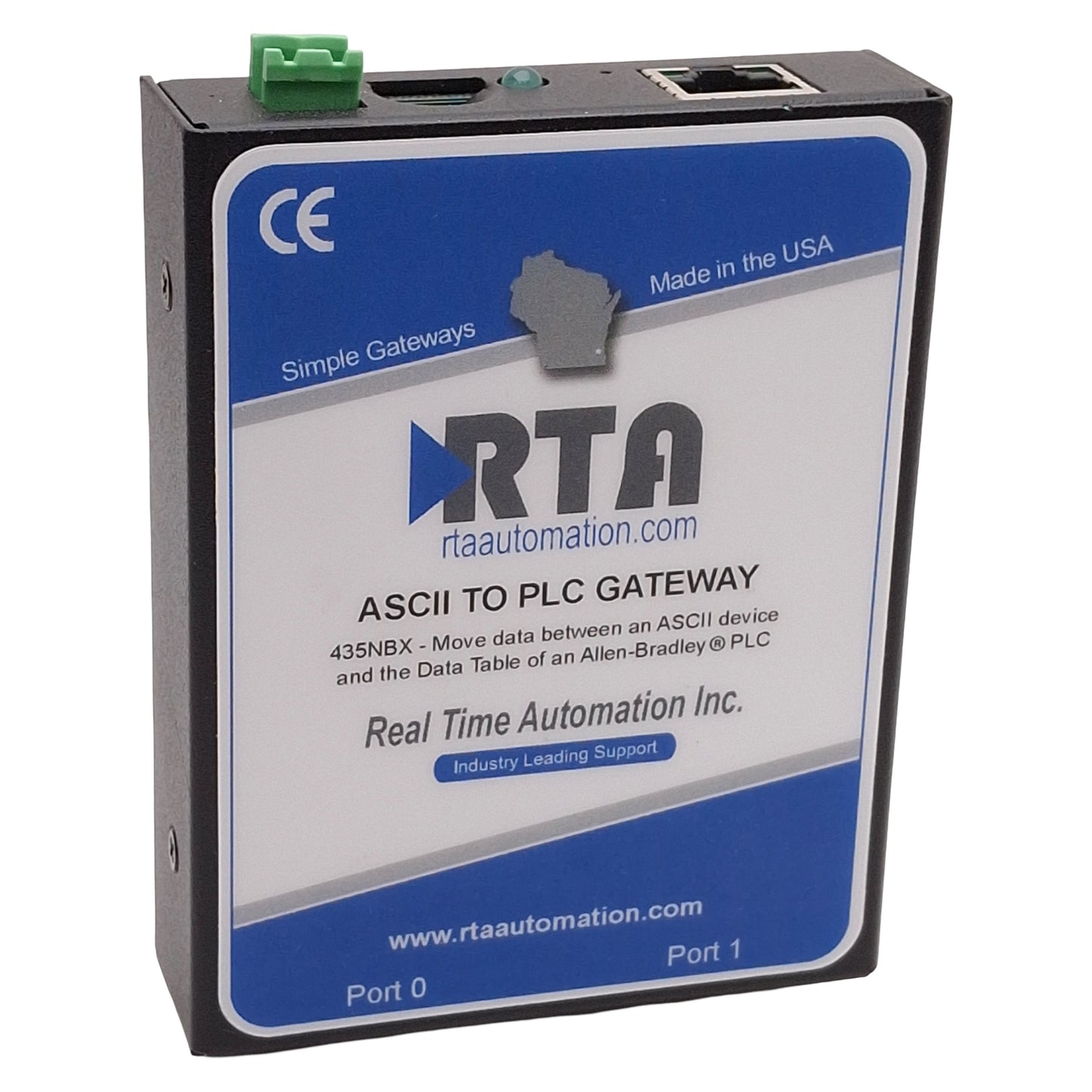 Used RTA 435NBX-N700 ASCII To Allen Bradley PLC Gateway, RS232/485/422, 12-24VDC