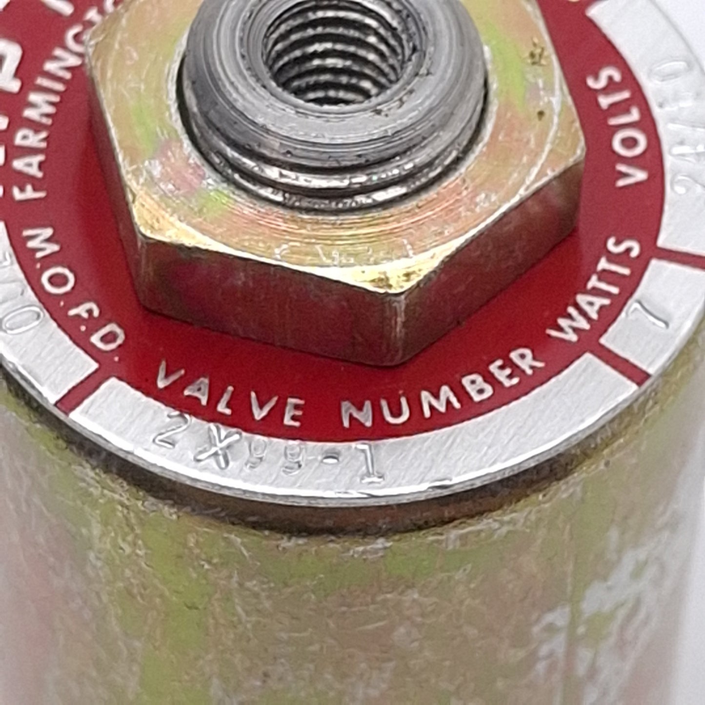 Used Kip Inc 2X99-1 Solenoid Valve, 2-Way, 1/8in NPT, 100psi Max, 7W, 24VAC Coil
