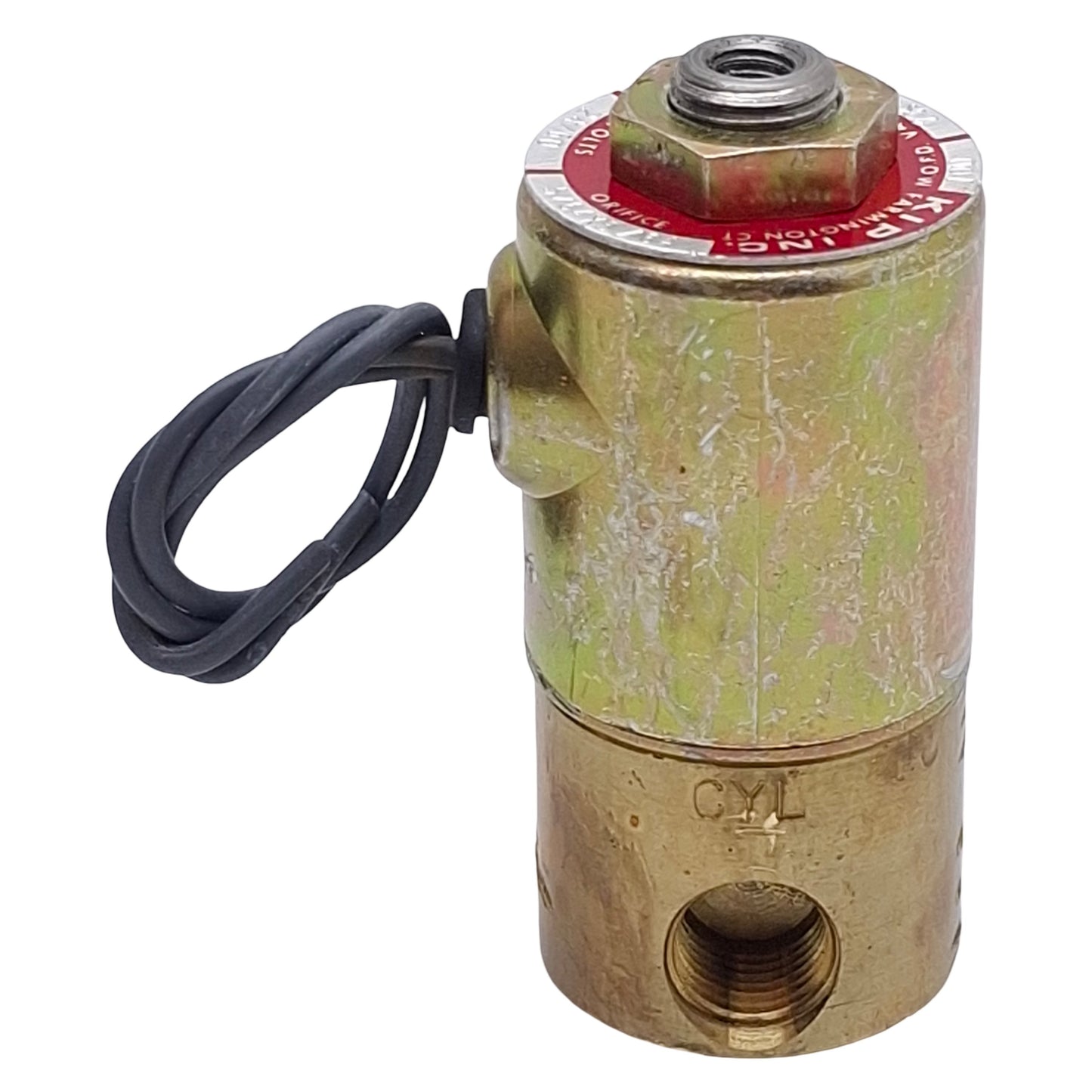 Used Kip Inc 2X99-1 Solenoid Valve, 2-Way, 1/8in NPT, 100psi Max, 7W, 24VAC Coil