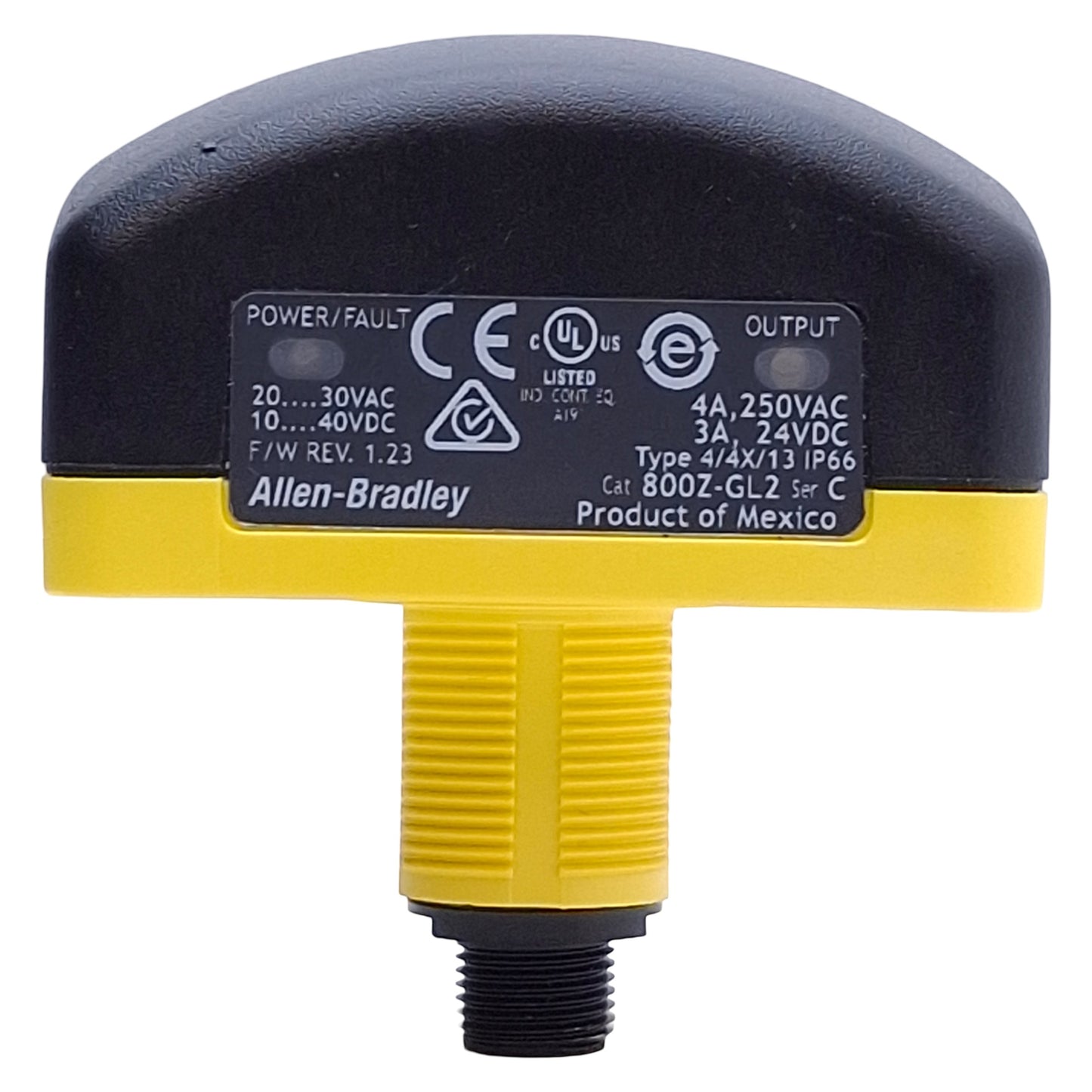 Used Allen Bradley 800Z-GL2Q5 Zero-Force Touch Button 10-40VDC 20-30VAC Input, 5-Pin