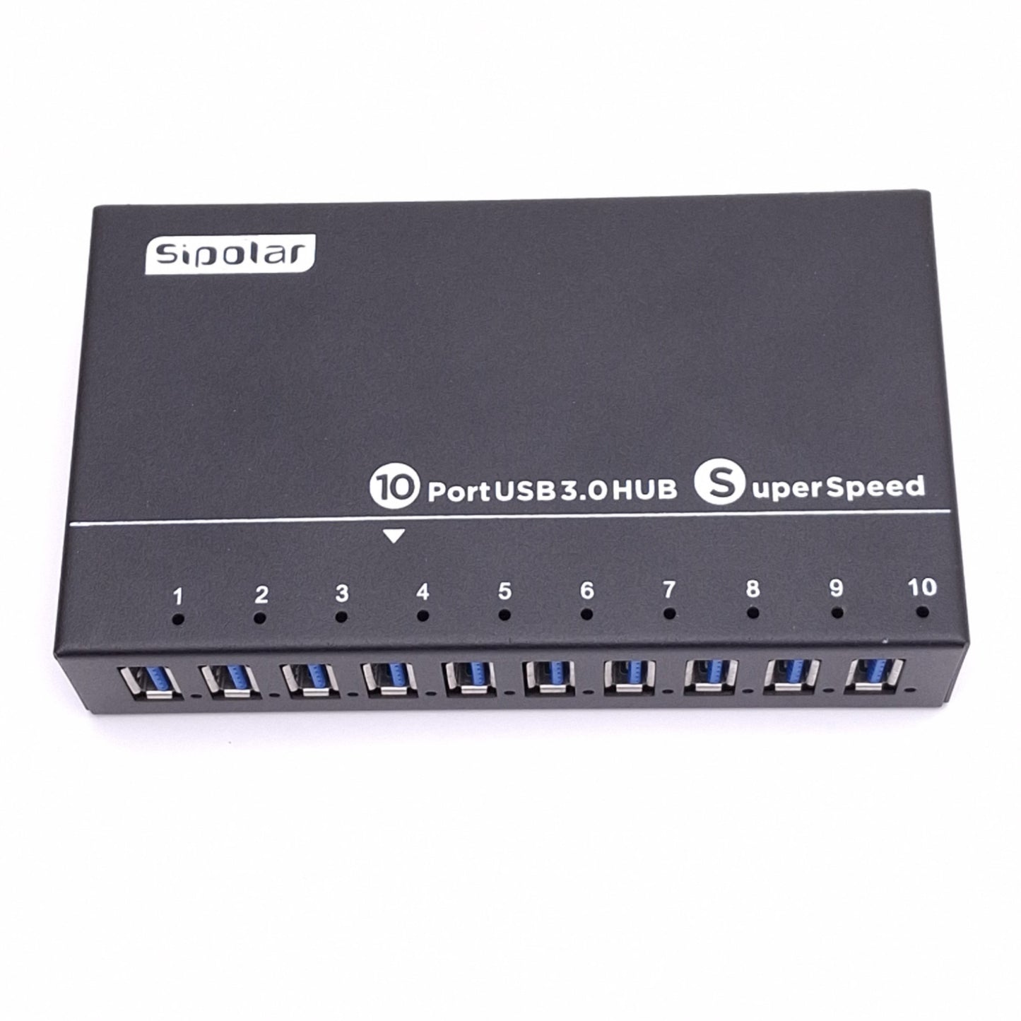 New – Open box Sipolar A-103 USB Hub Super Speed, 10-Port USB 3.0, 12VDC Input