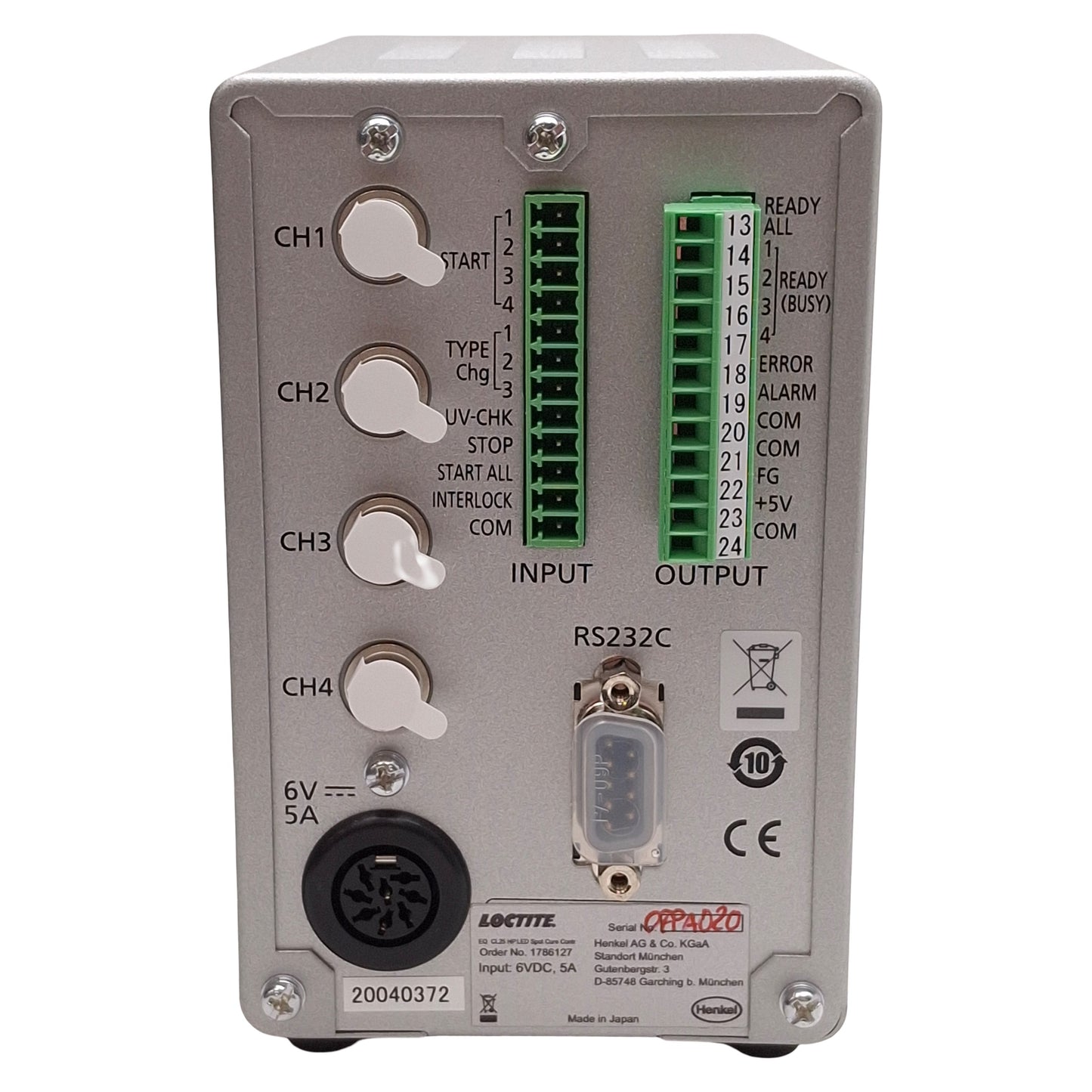 New – Open box Loctite 1786127 EQ CL25 LED Spot System Quad Controller, 4-Channel, 6VDC 5A