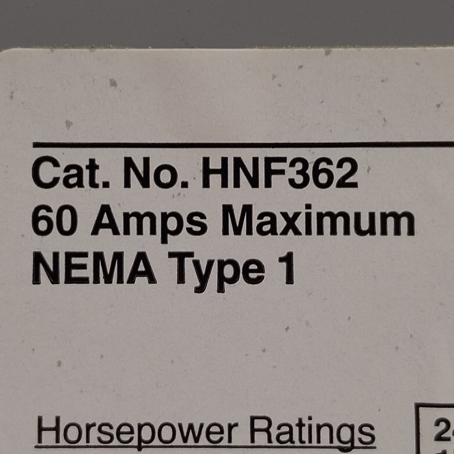 Used Siemens HNF362 Non-Fusible Heavy Duty Safety Switch, 3-Pole, 60A 600VAC/DC
