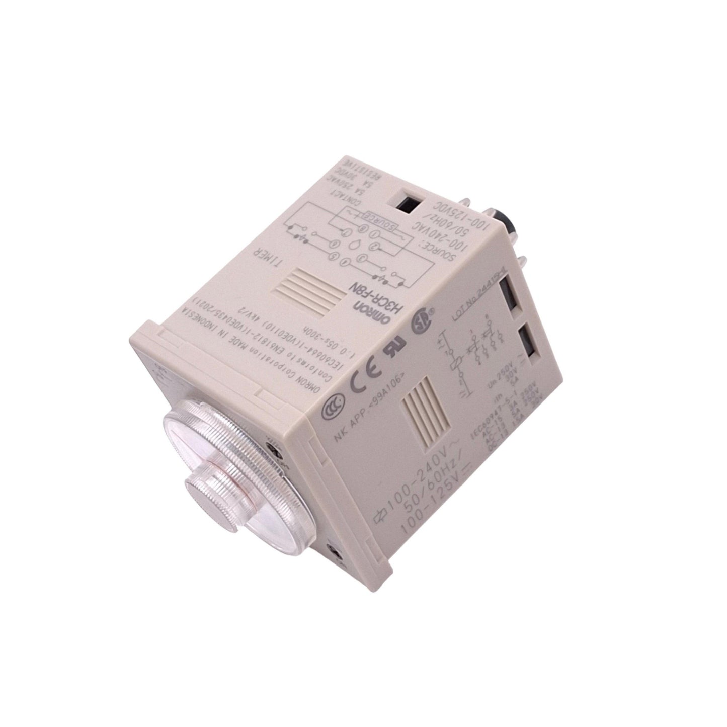 Used Omron H3CR-F8N Time Delay Relay, 8-Pin DPDT, 0.05s-300h, 100-240VAC/100-125VDC