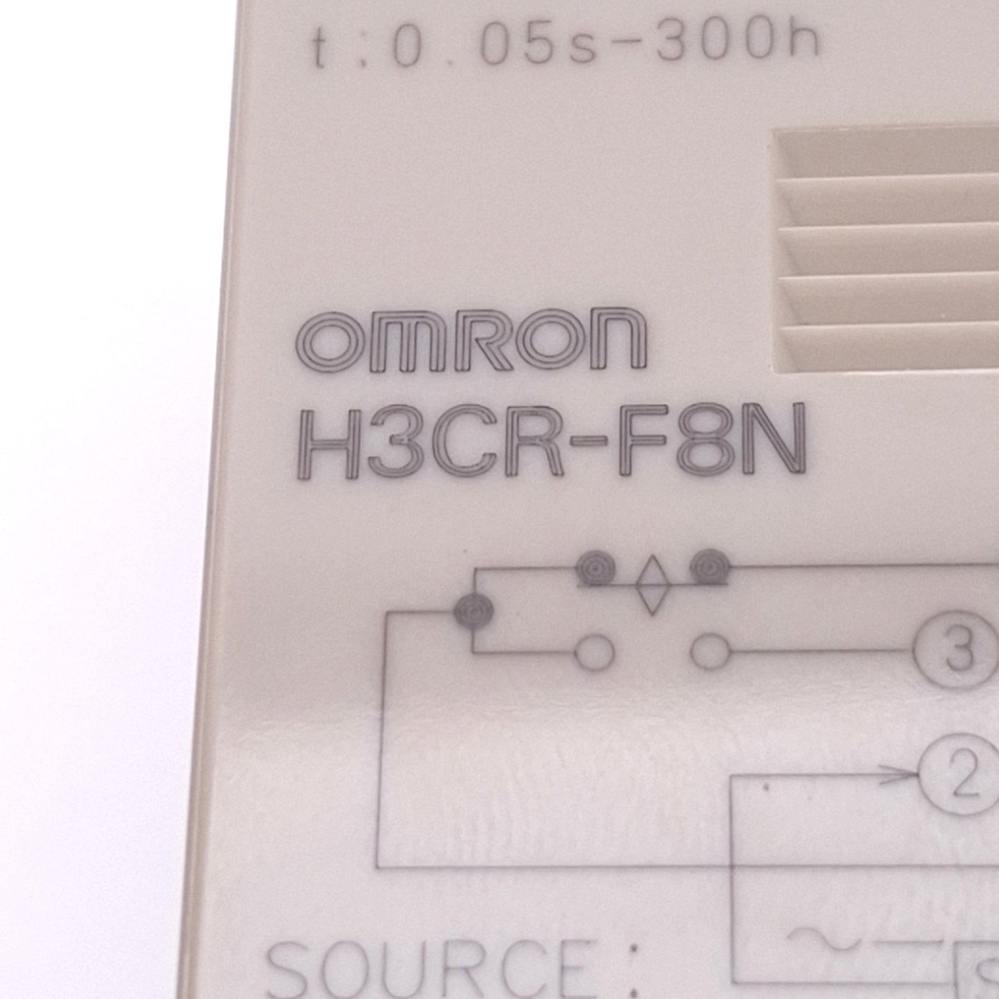 Used Omron H3CR-F8N Time Delay Relay, 8-Pin DPDT, 0.05s-300h, 100-240VAC/100-125VDC