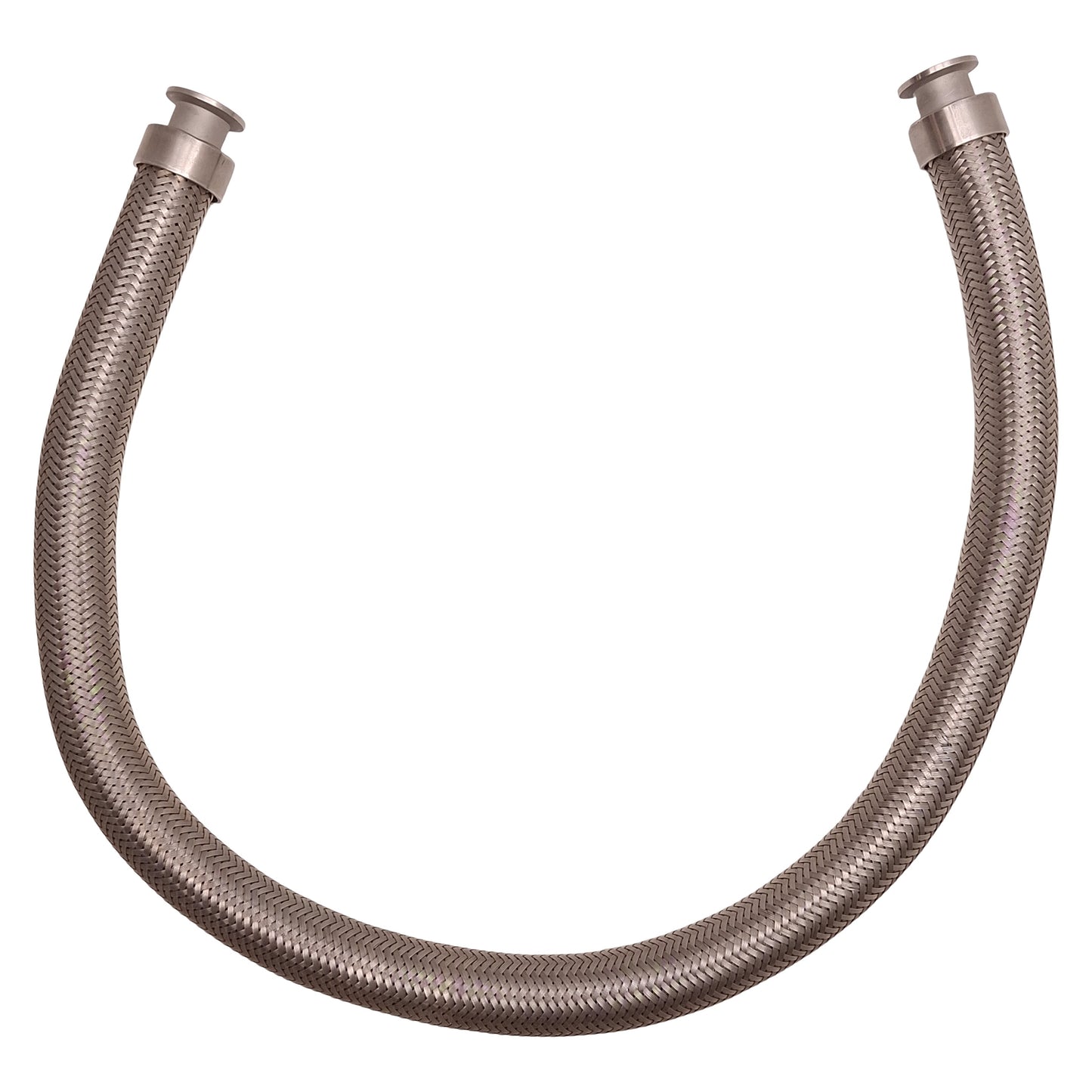 Used Stainless Steel Braided Flexible Hose NW25 Flange, ø1.45in OD, 3.5ft Length