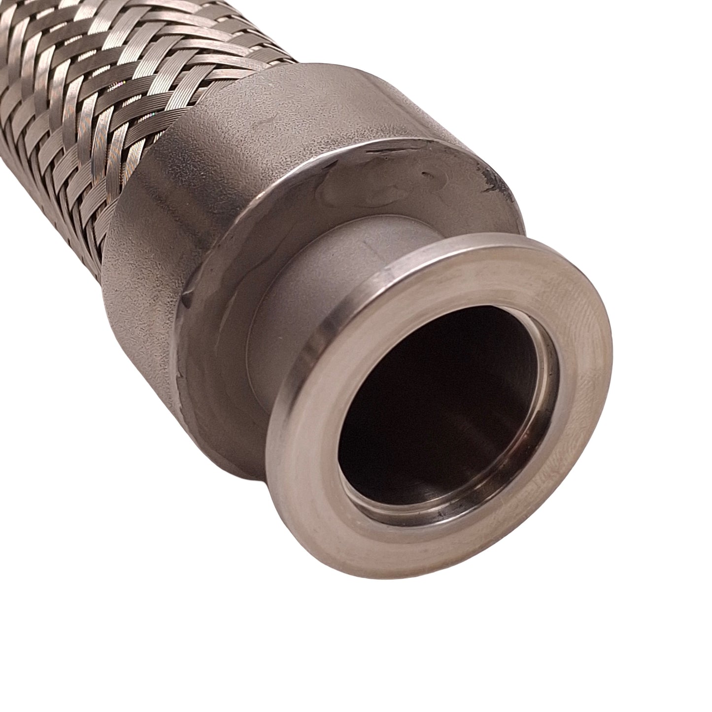 Used Stainless Steel Braided Flexible Hose NW25 Flange, ø1.45in OD, 3.5ft Length