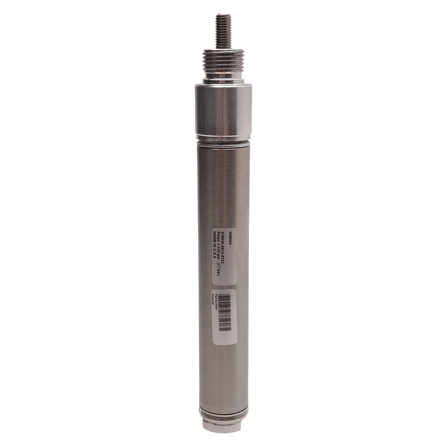 Used Speedaire 5MMG5 Pneumatic Cylinder, ø3/4in Bore, 3in Stroke, 250psi, 1/8in NPT