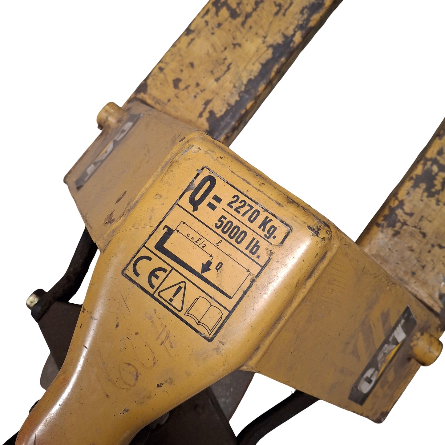 Used Caterpillar Hand Pallet Jack, 5000lb Capacity, 48in L x 20.5in W, 6in W Forks