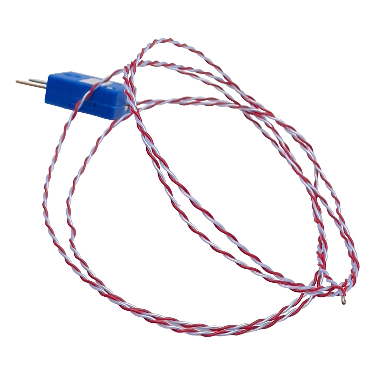 Used Type T Thermocouple, 1 meter Length, Grounded Exposed Junction, Mini Male Plug