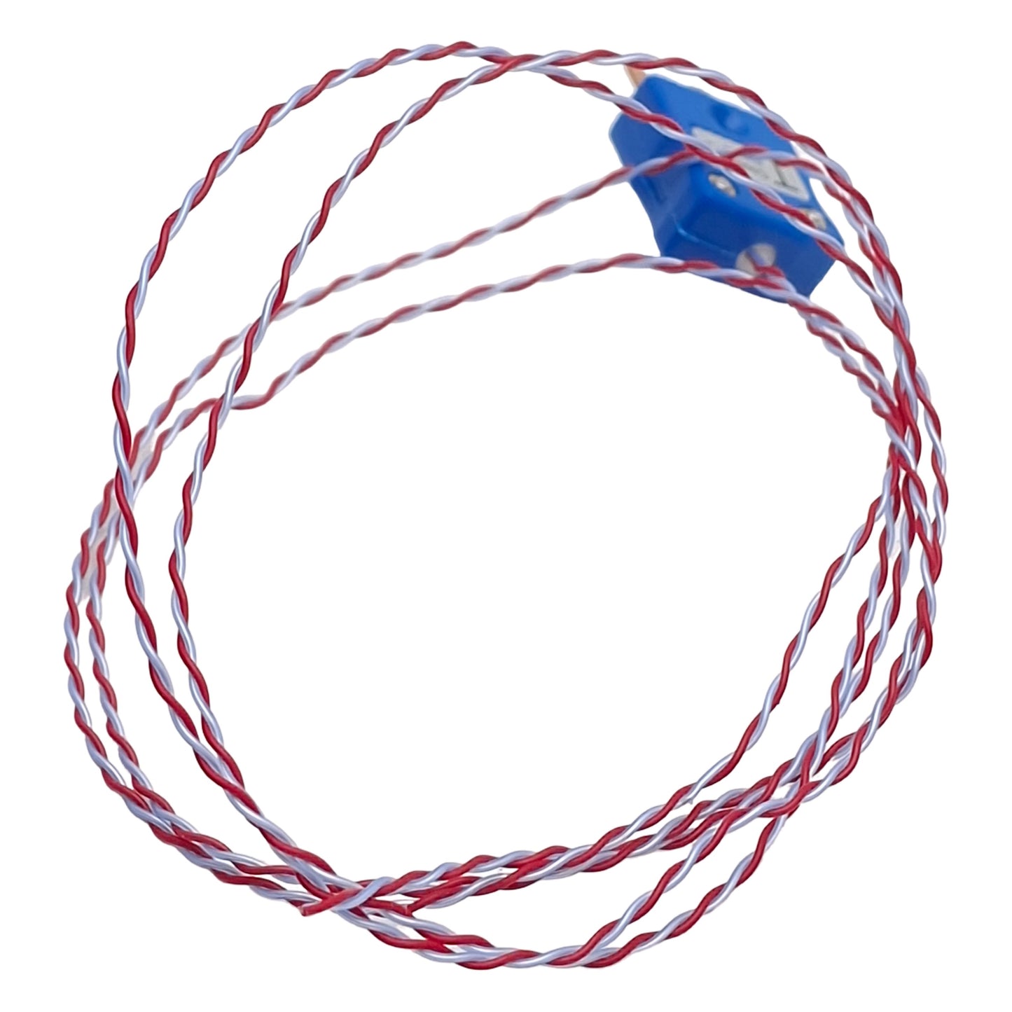 Used Type T Thermocouple, 1 meter Length, Grounded Exposed Junction, Mini Male Plug