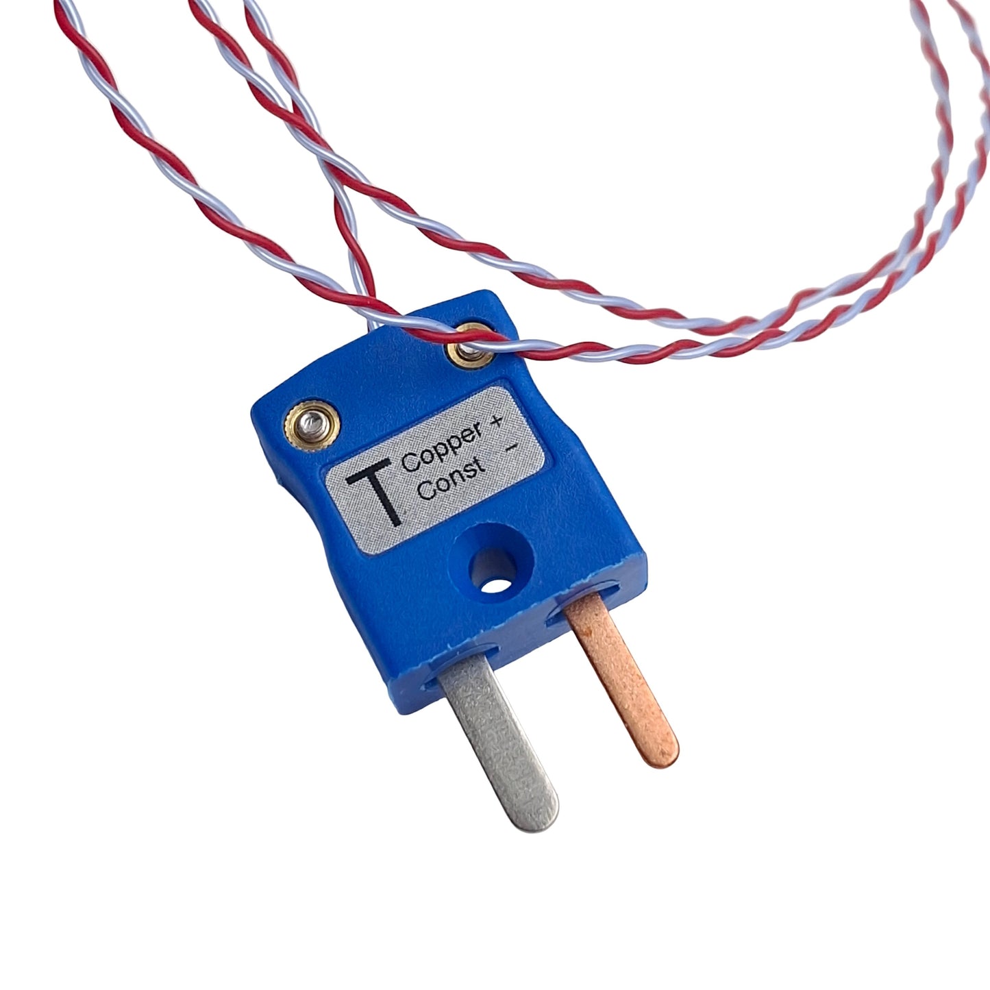Used Type T Thermocouple, 1 meter Length, Grounded Exposed Junction, Mini Male Plug