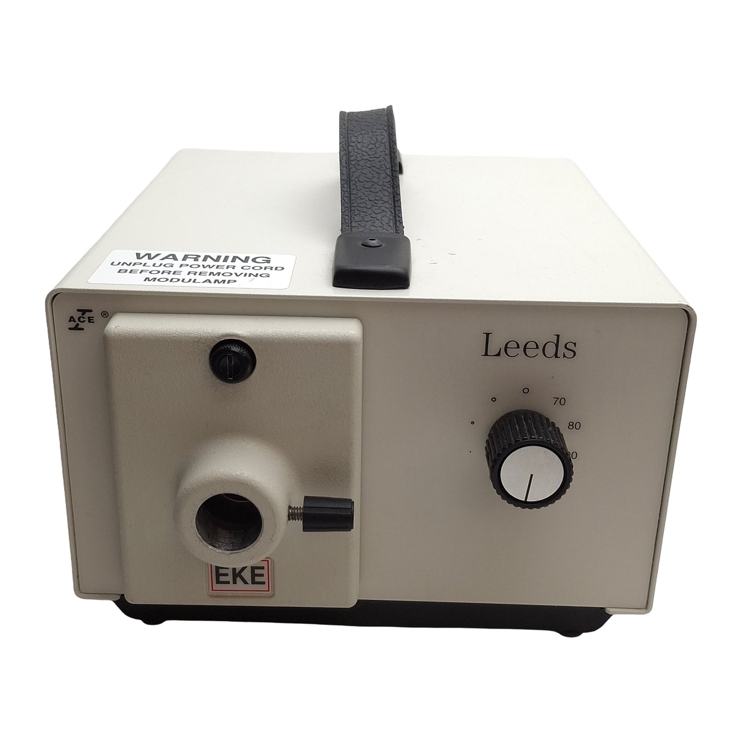 Used Leeds 20500.2/14 Fiber Optic Light Source Illuminator EKE Lamp, 150W, 115-120VAC