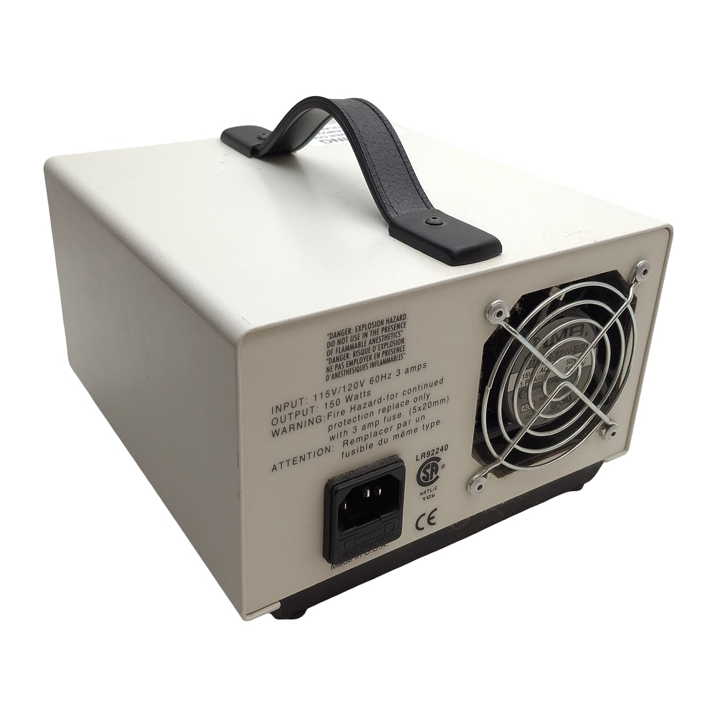 Used Leeds 20500.2/14 Fiber Optic Light Source Illuminator EKE Lamp, 150W, 115-120VAC