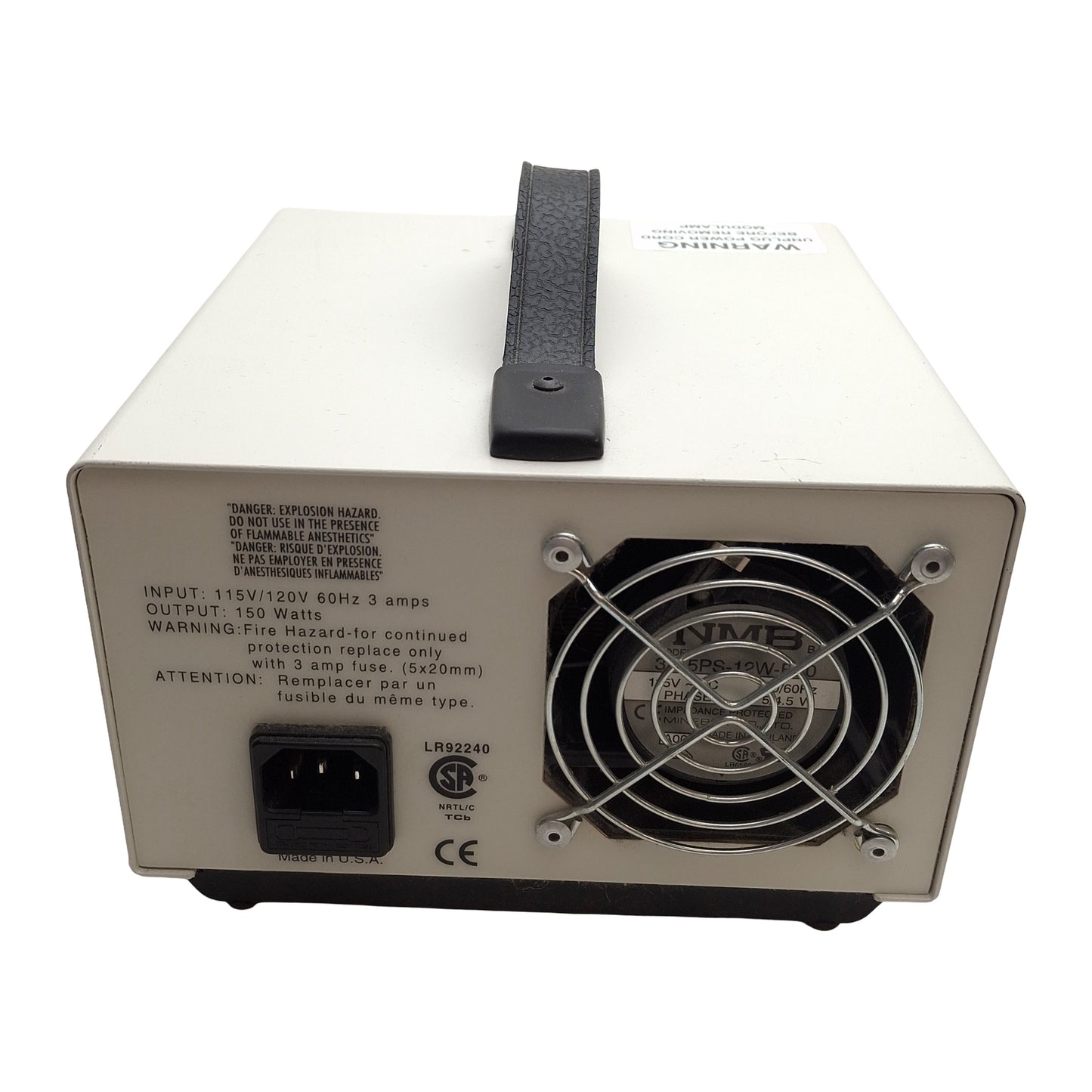 Used Leeds 20500.2/14 Fiber Optic Light Source Illuminator EKE Lamp, 150W, 115-120VAC