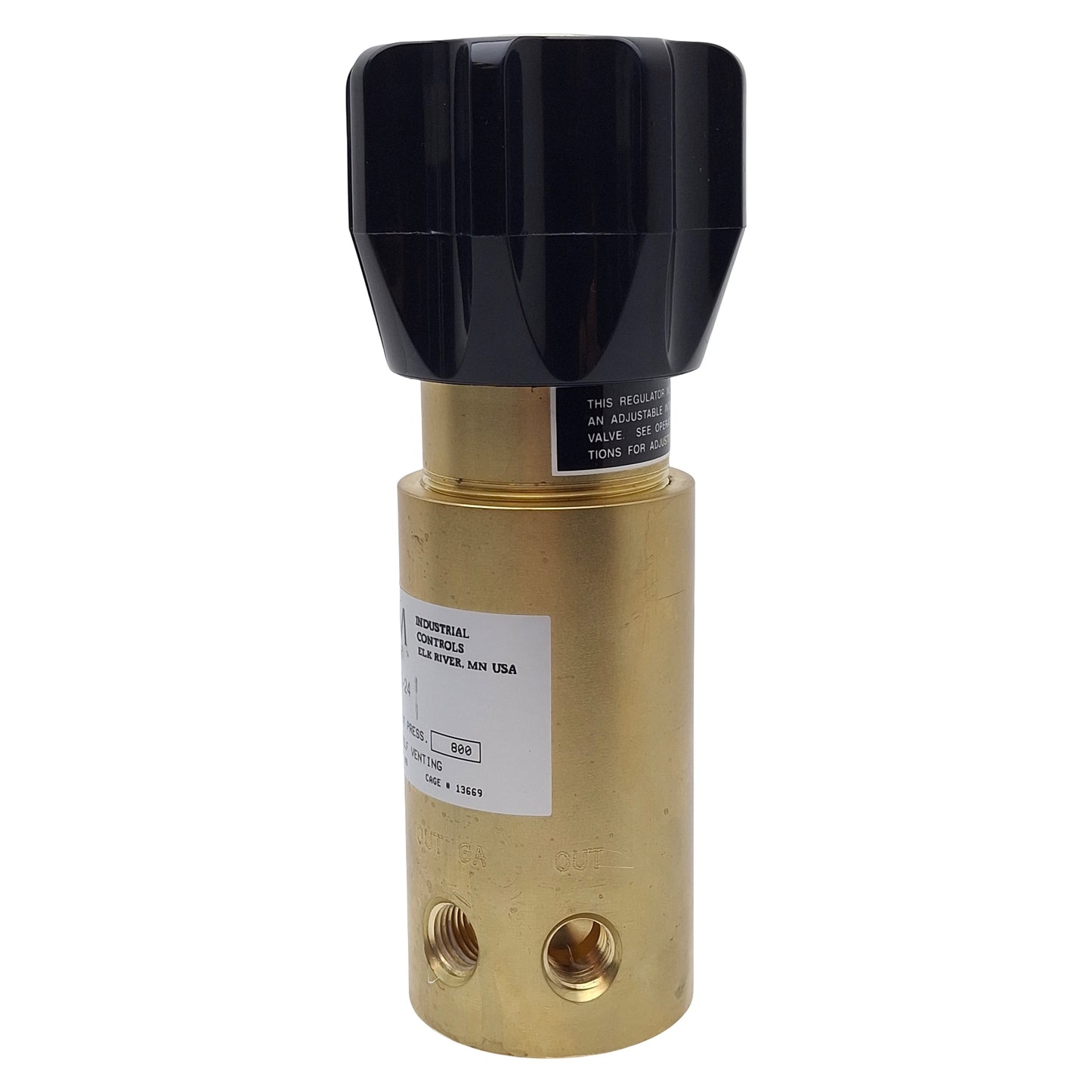 Used Tescom 44-1112-24 Pressure Reducing Regulator, 6000psi In, 800psi Set, 1/4in NPT