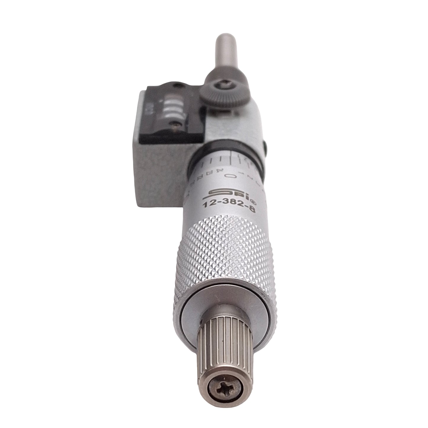 Used SPI 12-382-8 Digit Micrometer Head, 0-1in Range, 0.001in Graduation, ø12mm Mount