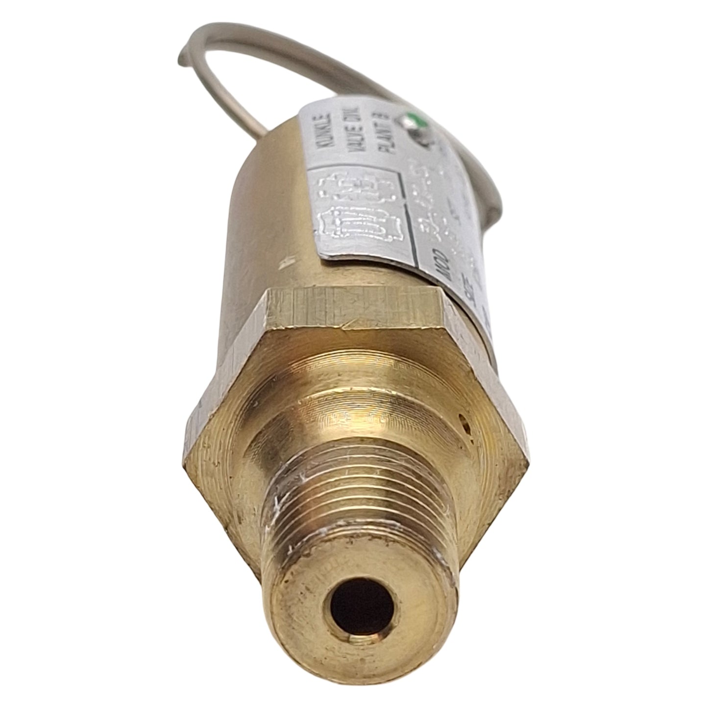 Used Emerson Kunkle 30-A01-KM0750 Brass Safety Valve, 1/4in NPT, 750psi Set, 156scfm