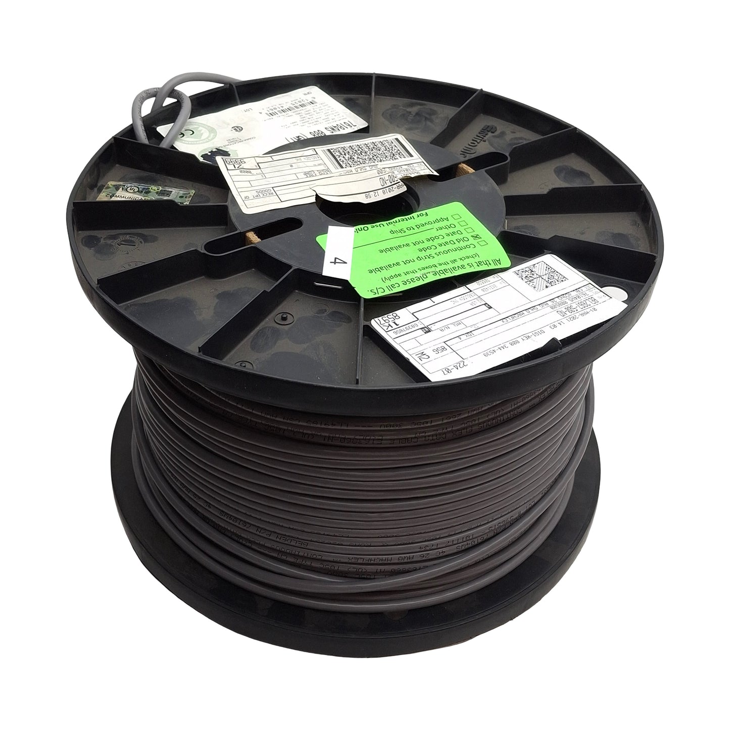 New – Open box Belden 76104WS 008500 Mach Flex Multiple Conductor Cable 4x26AWG TC, 300V, 475ft