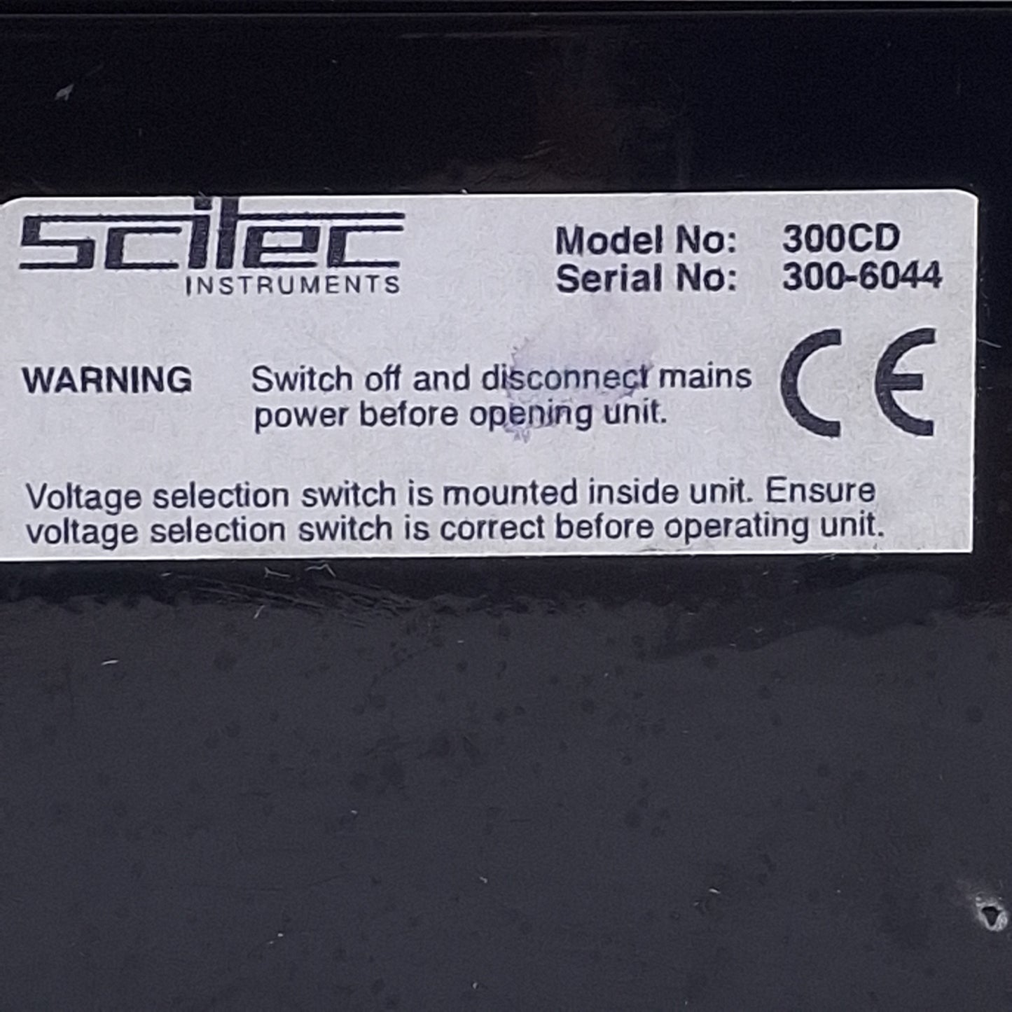 Used Scitec 300CD Rotating Optical Chopper Control Unit 100-130VAC In, 15VDC Out