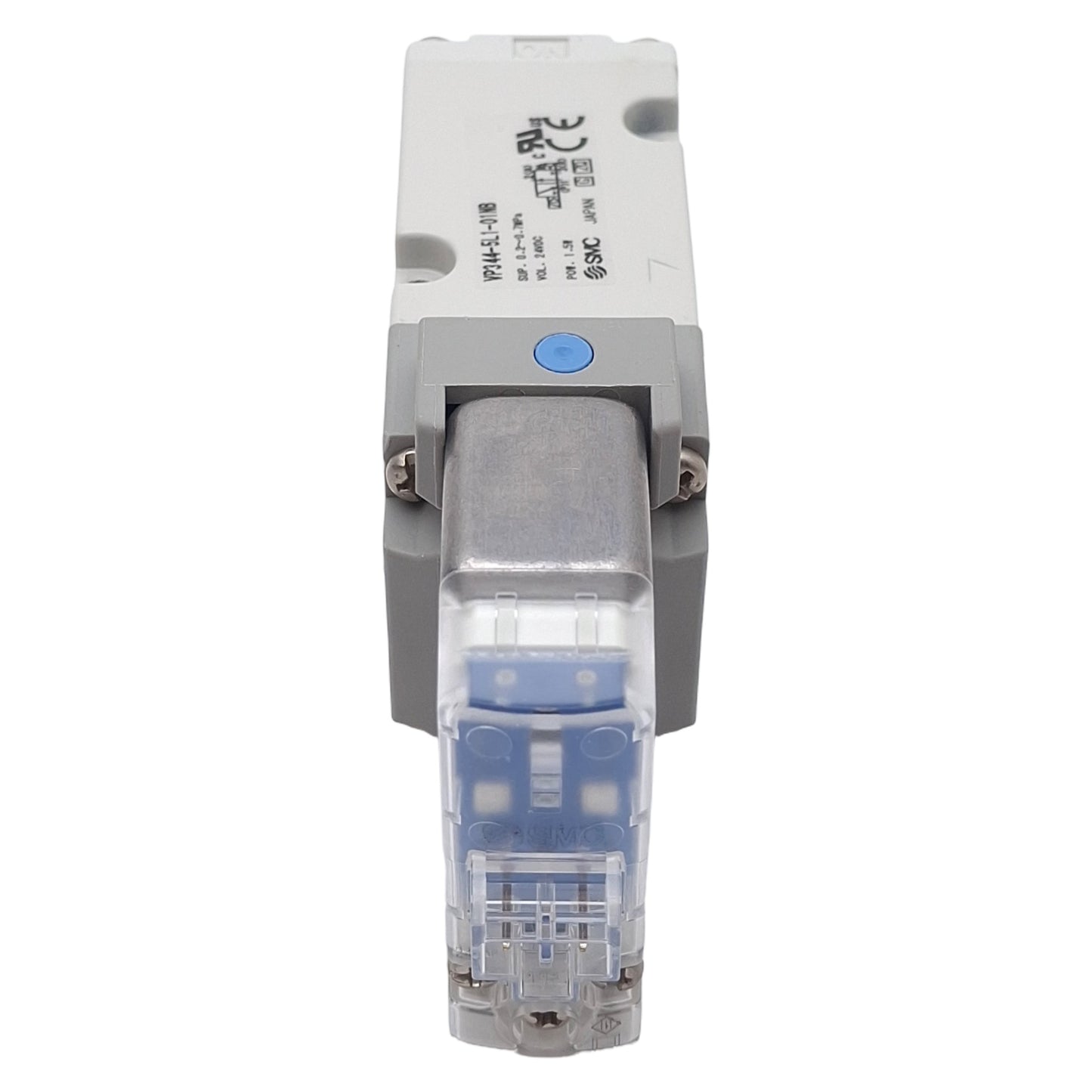 New – Open box SMC VP344-5L1-01NB Solenoid Valve, 3-Way N.O, 0.2-0.7MPa, Base-Mount, 24VDC Coil