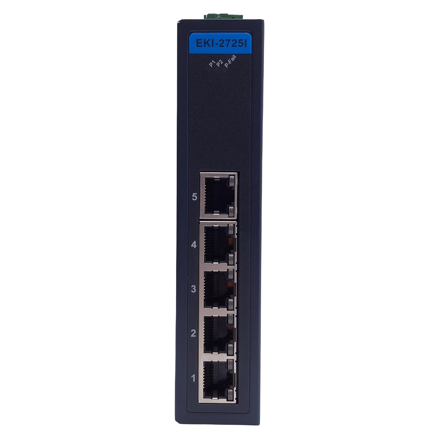 Used Advantech EKI-2725I Unmanaged Ethernet Switch 5-Port, RJ45, 12-48VDC, DIN Rail