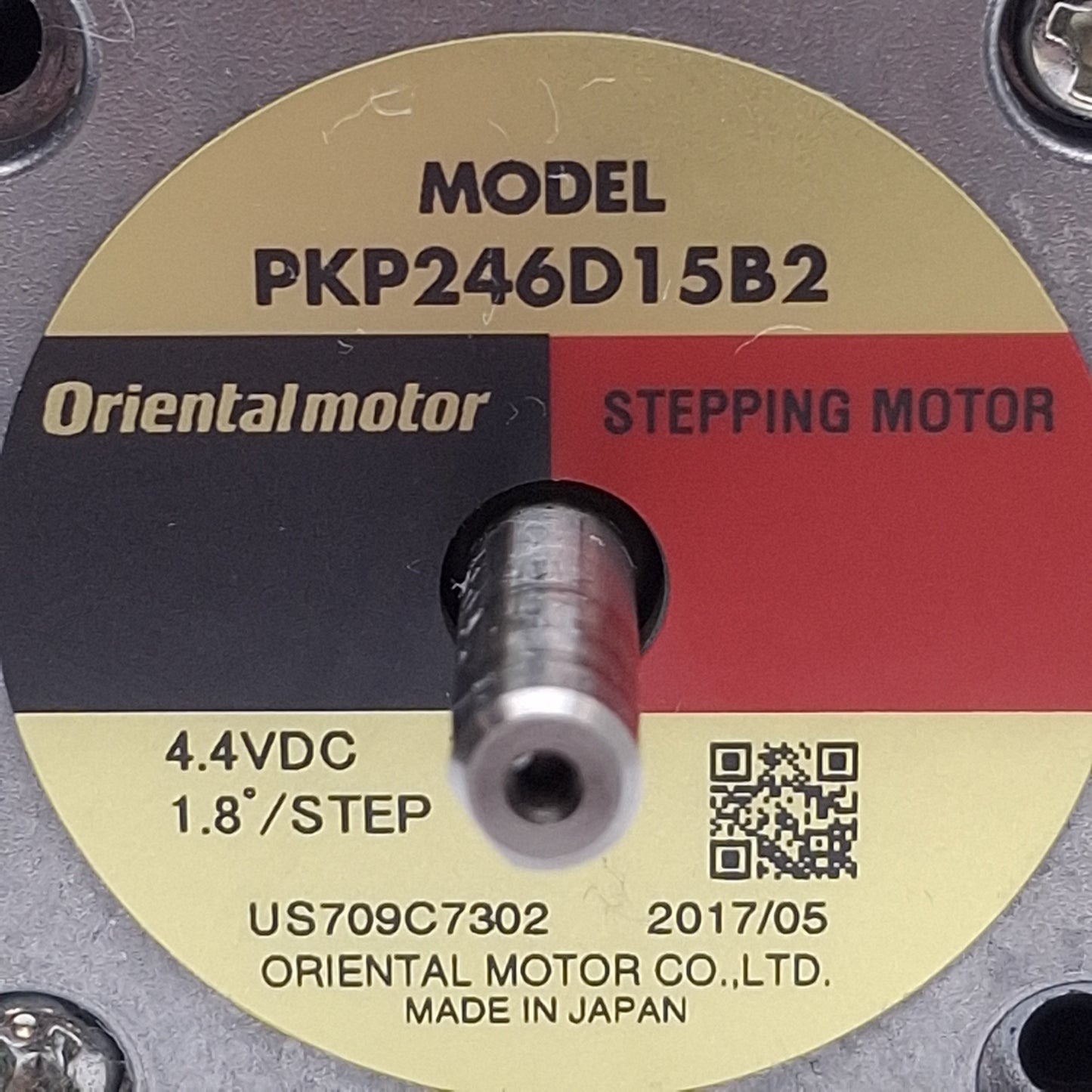 Used Oriental Motor PKP246D15B2 Bipolar Stepper Motor, 2-Phase, 1.8°, 4.4VDC, NEMA 17