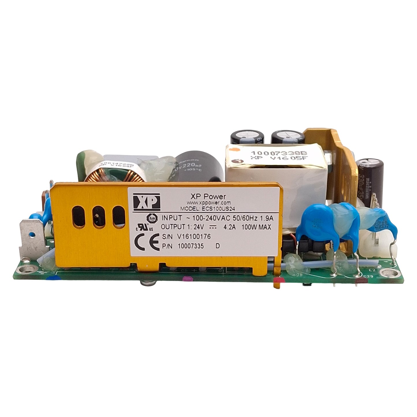 New XP Power ECS100US24 Power Supply, 100W 24VDC 4.2A Output, 100-240VAC 1.9A Input