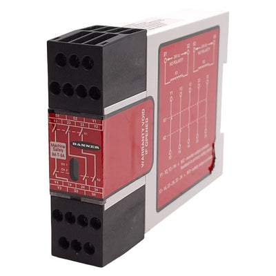Used Banner IM-T-9A Light Curtain Safety Relay Module, 24VDC In, 3NO 6A Out, DIN Rail