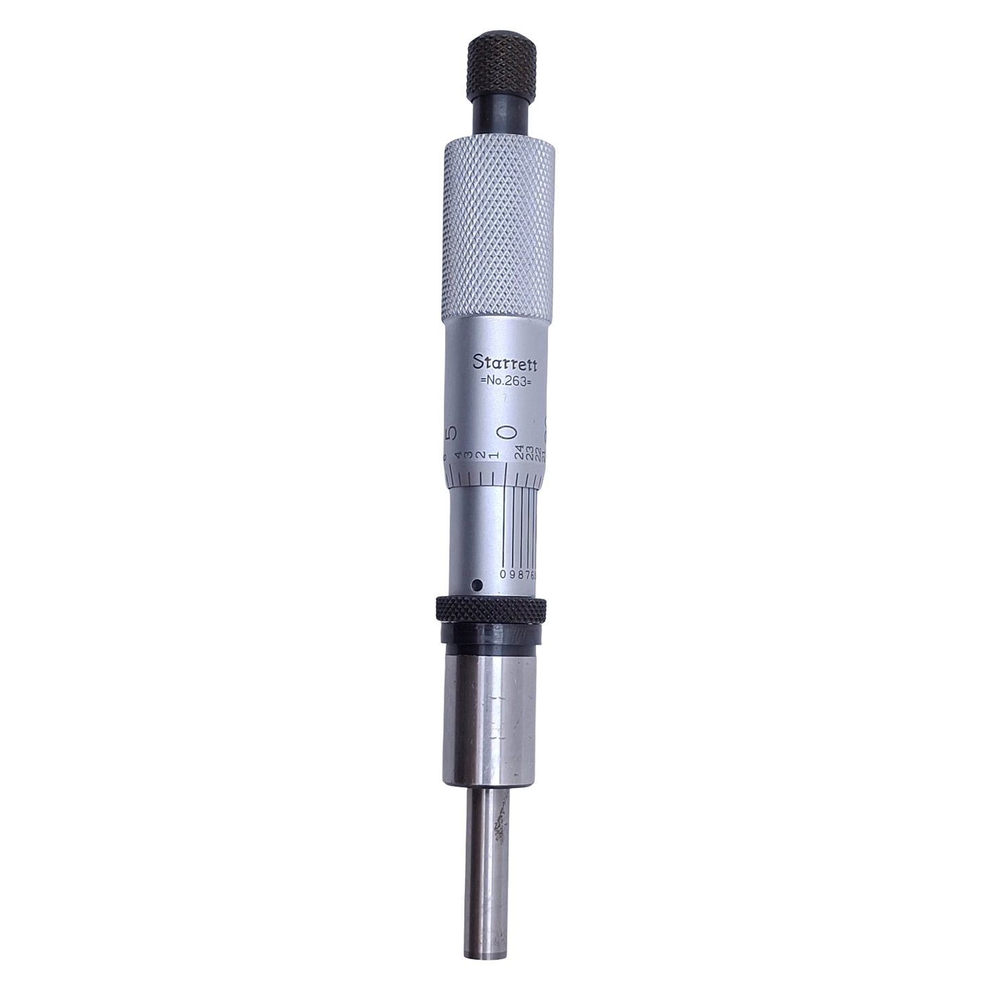 Used Starrett 263 Micrometer Head, 0-1" Range, 0.001" Grad, 0.235" Diameter