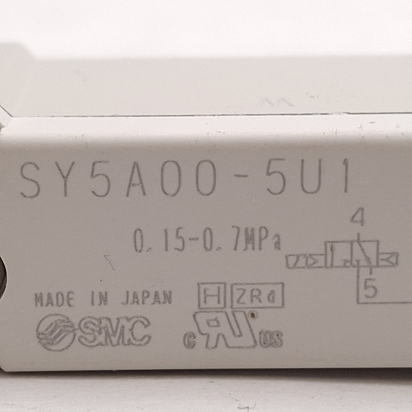 Used SMC SY5A00-5U1 Solenoid Valve, 4-Position Dual 3-Port, 0.15-0.7MPa, 24VDC Coil