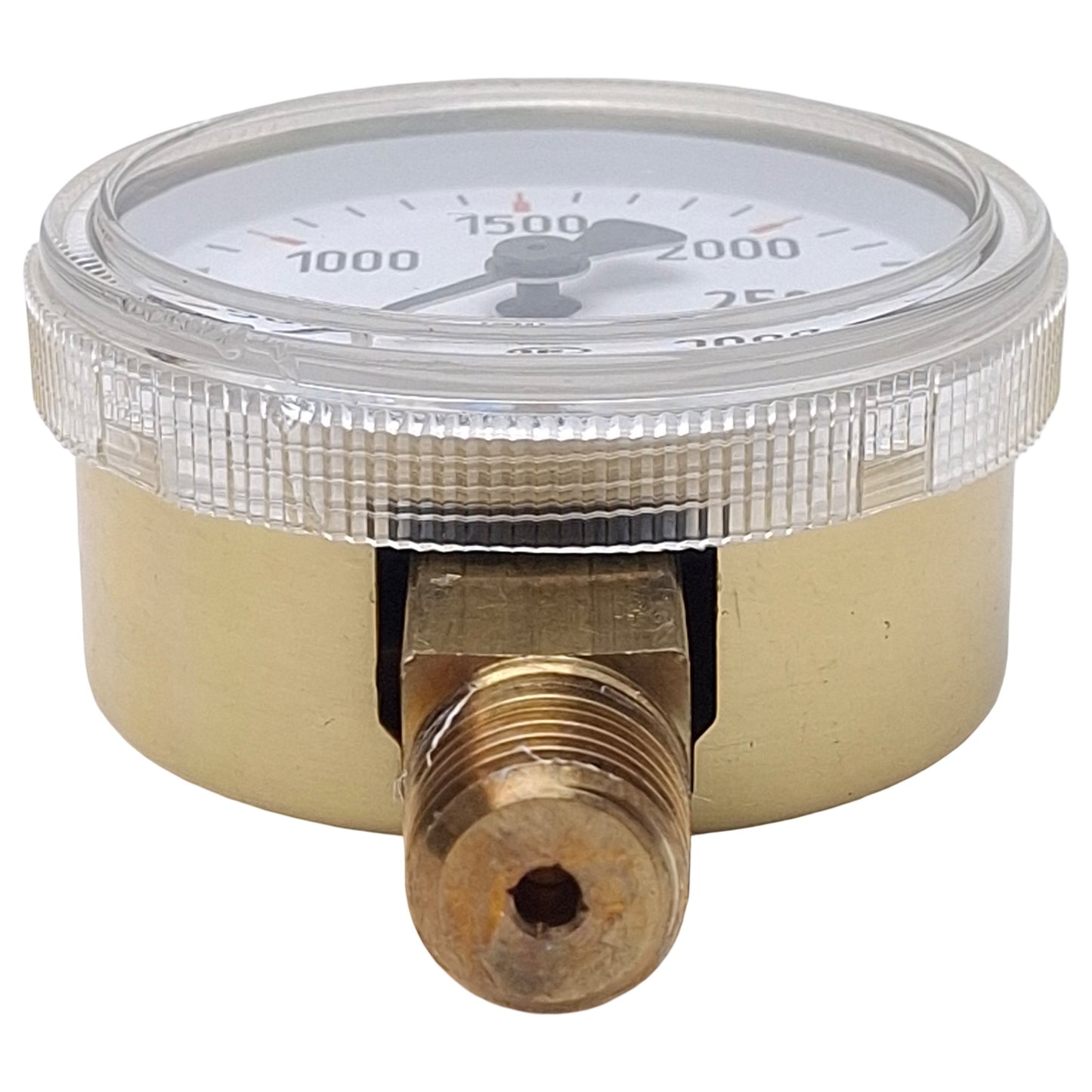 Used Wika 111.11.53.3000 Compressed Gas Regulator Gauge, ø2in, 1/4in NPT, 0-3000psi