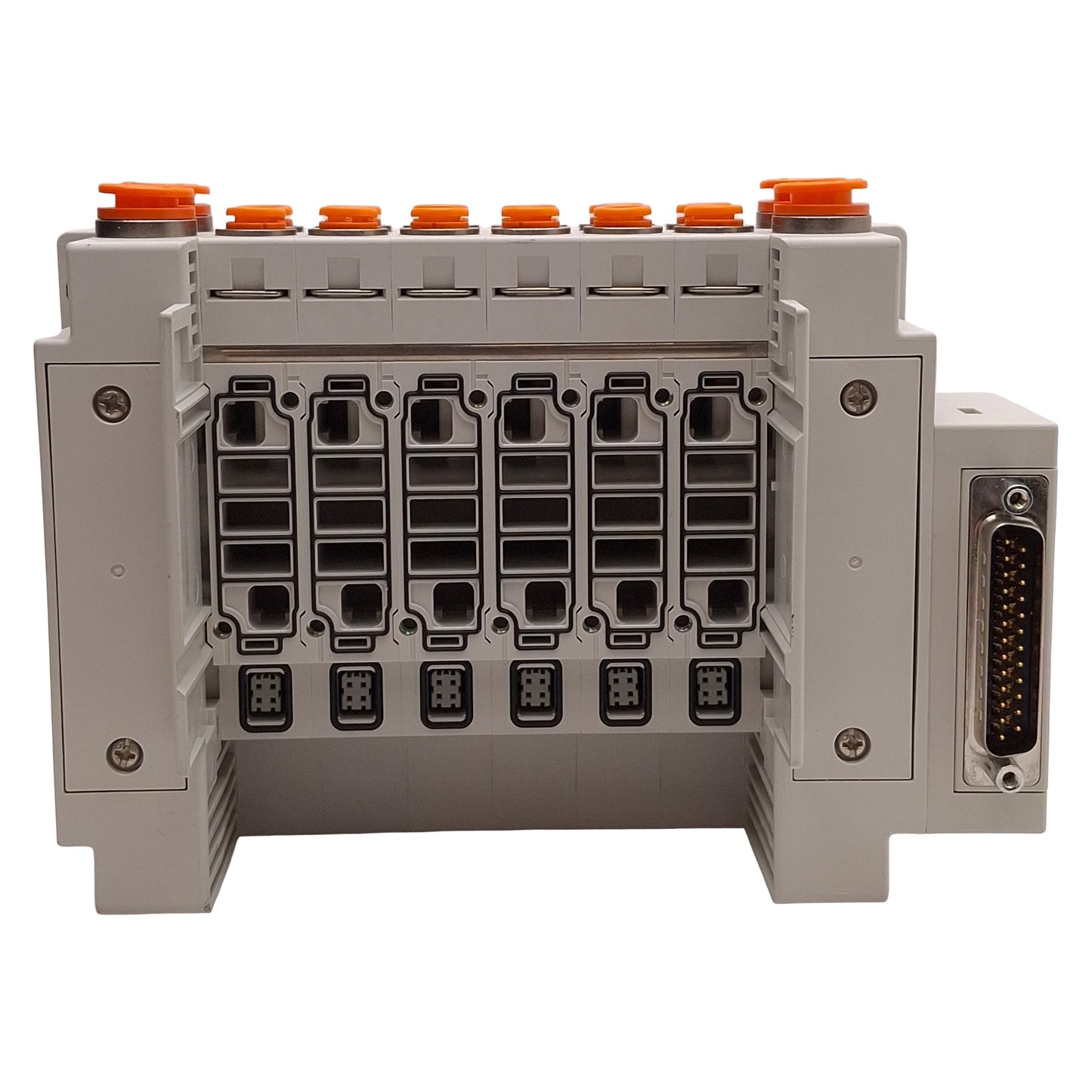 Used SMC SS5Y5-10F1-06B-N7D Pneumatic Manifold Base 6-Station, ø1/4in One-Touch, DB25