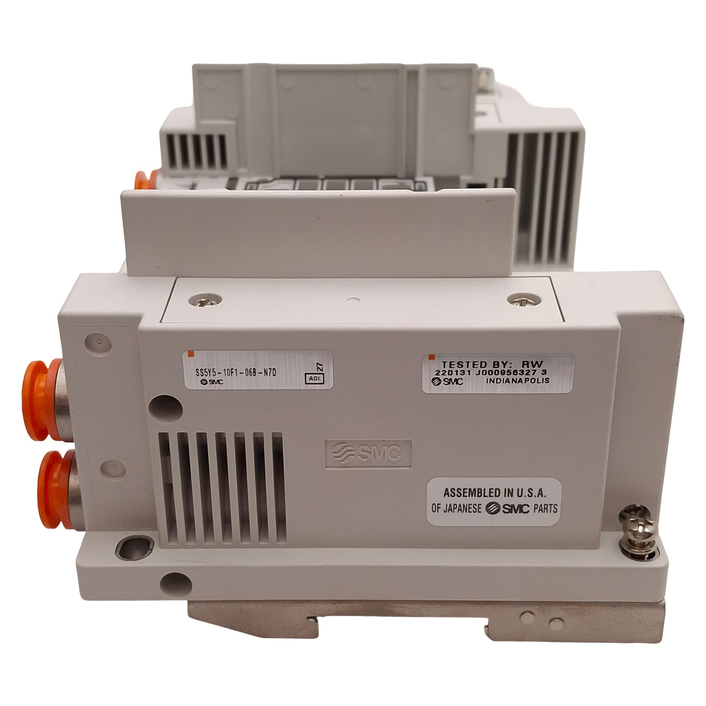 Used SMC SS5Y5-10F1-06B-N7D Pneumatic Manifold Base 6-Station, ø1/4in One-Touch, DB25