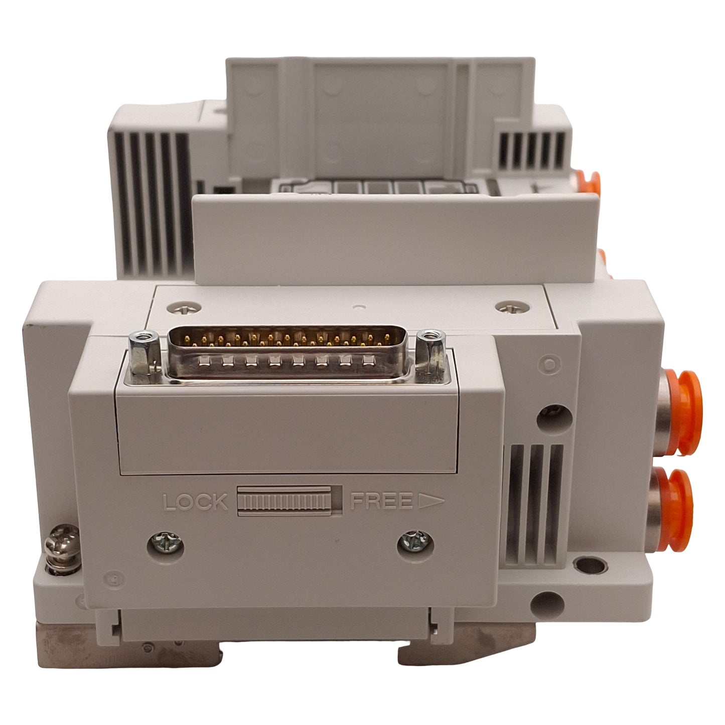 Used SMC SS5Y5-10F1-06B-N7D Pneumatic Manifold Base 6-Station, ø1/4in One-Touch, DB25
