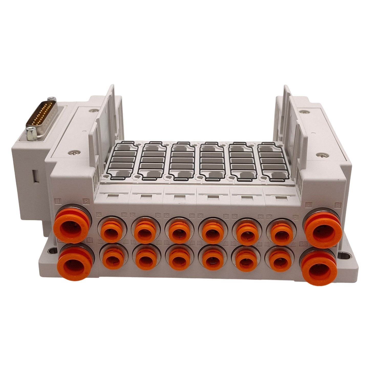 Used SMC SS5Y5-10F1-06B-N7D Pneumatic Manifold Base 6-Station, ø1/4in One-Touch, DB25