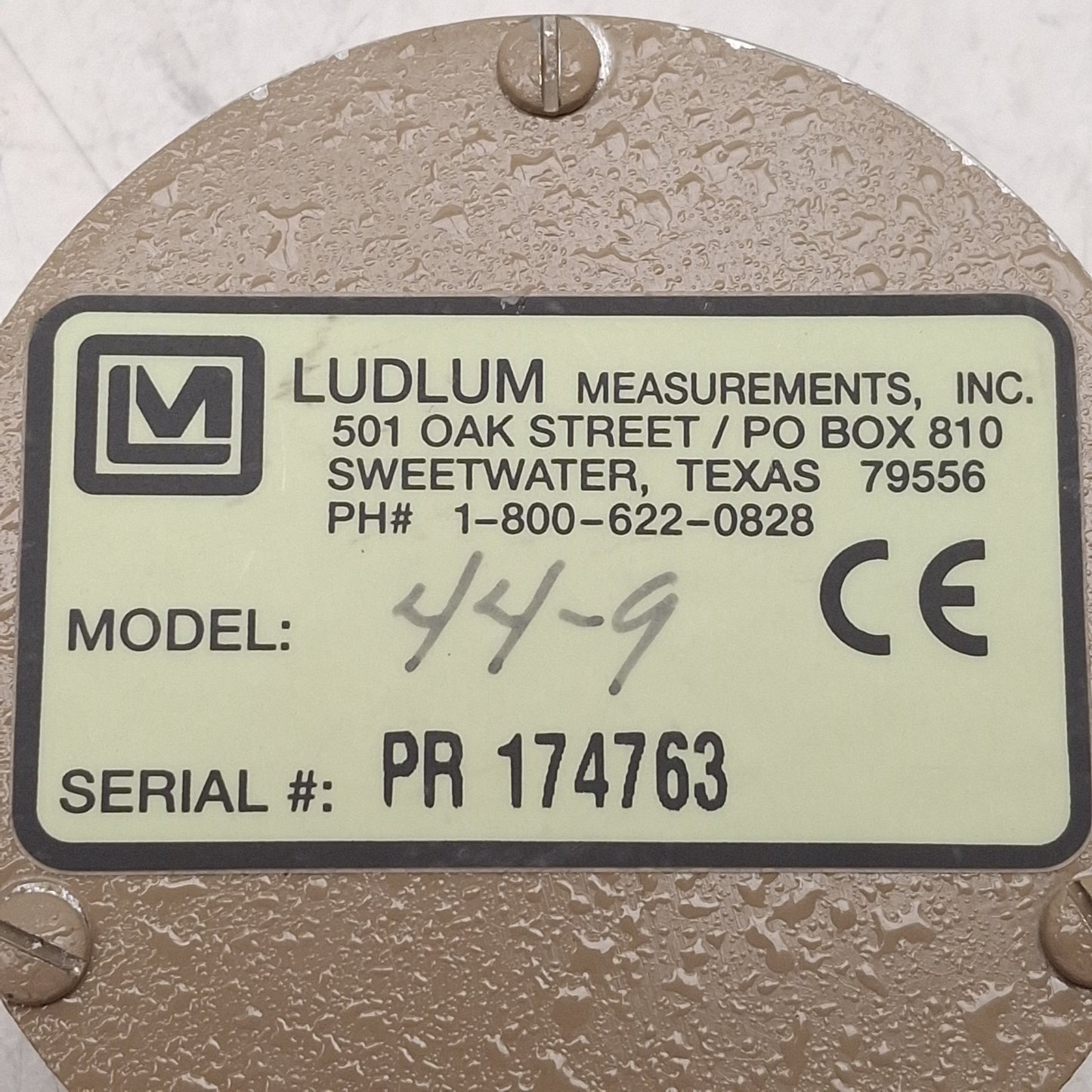 Used Ludlum Model 3 Survey Meter w/ 44-9 Alpha Beta Gamma Detector, 4-Range