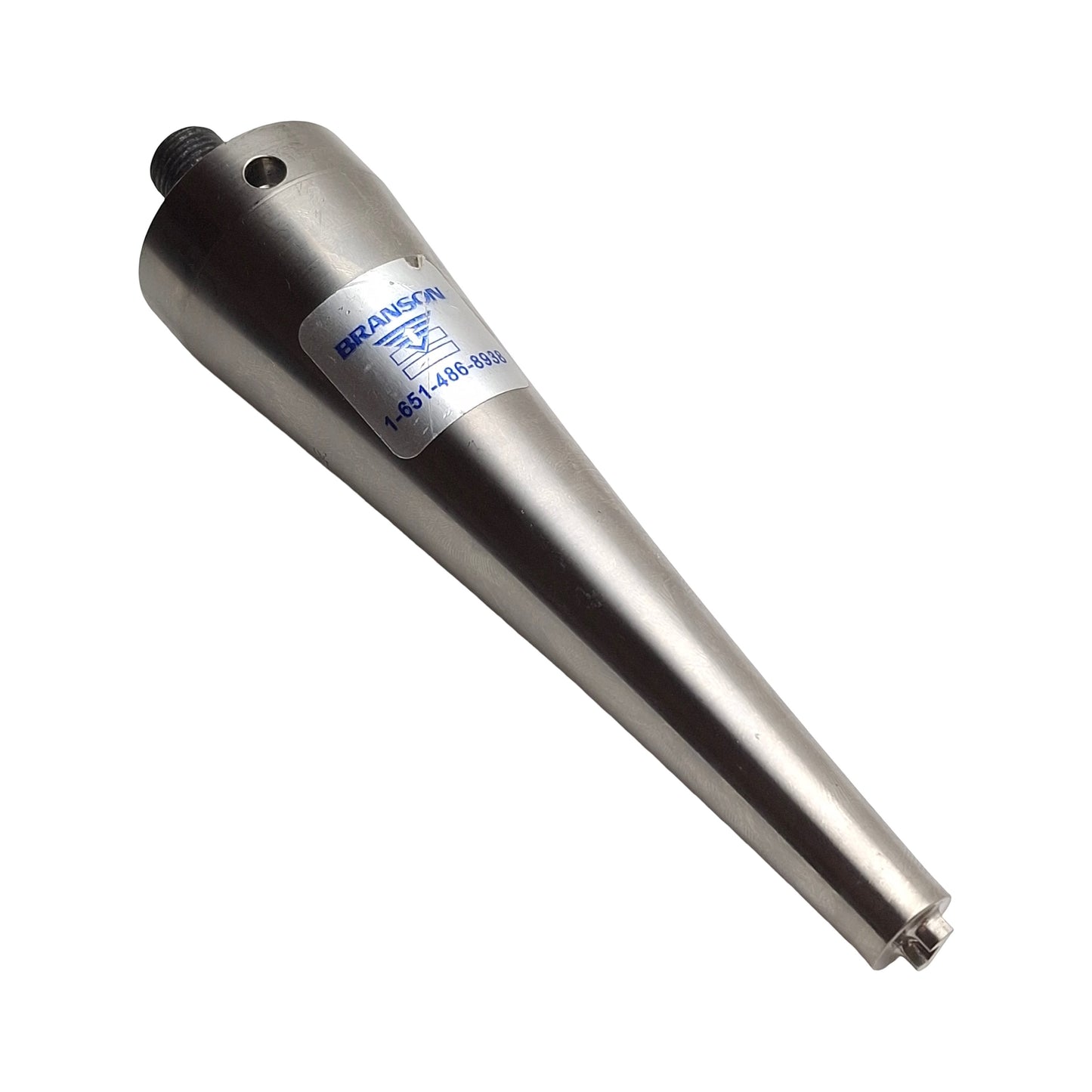 Used Branson 601-501-1504 Ultrasonic Weld Horn, Round Machined Tip, 20kHz, Titanium