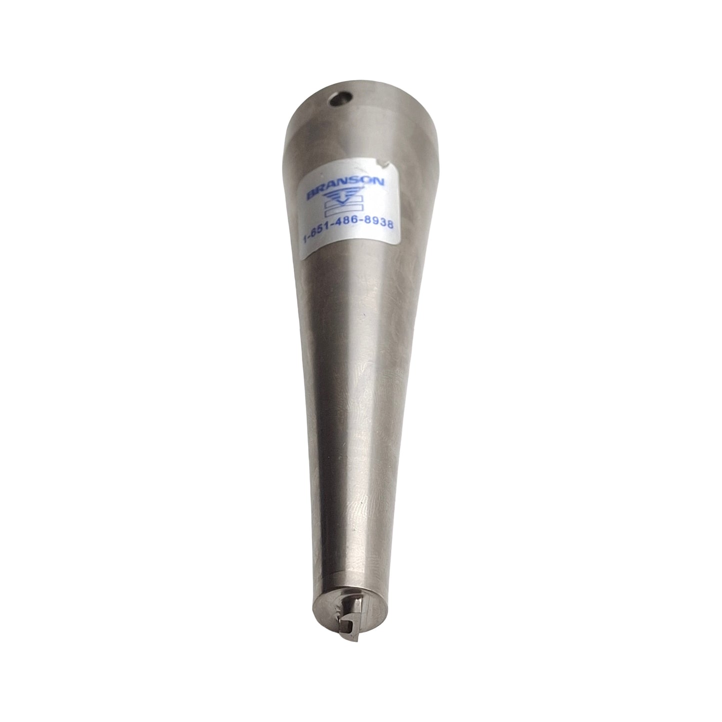 Used Branson 601-501-1504 Ultrasonic Weld Horn, Round Machined Tip, 20kHz, Titanium