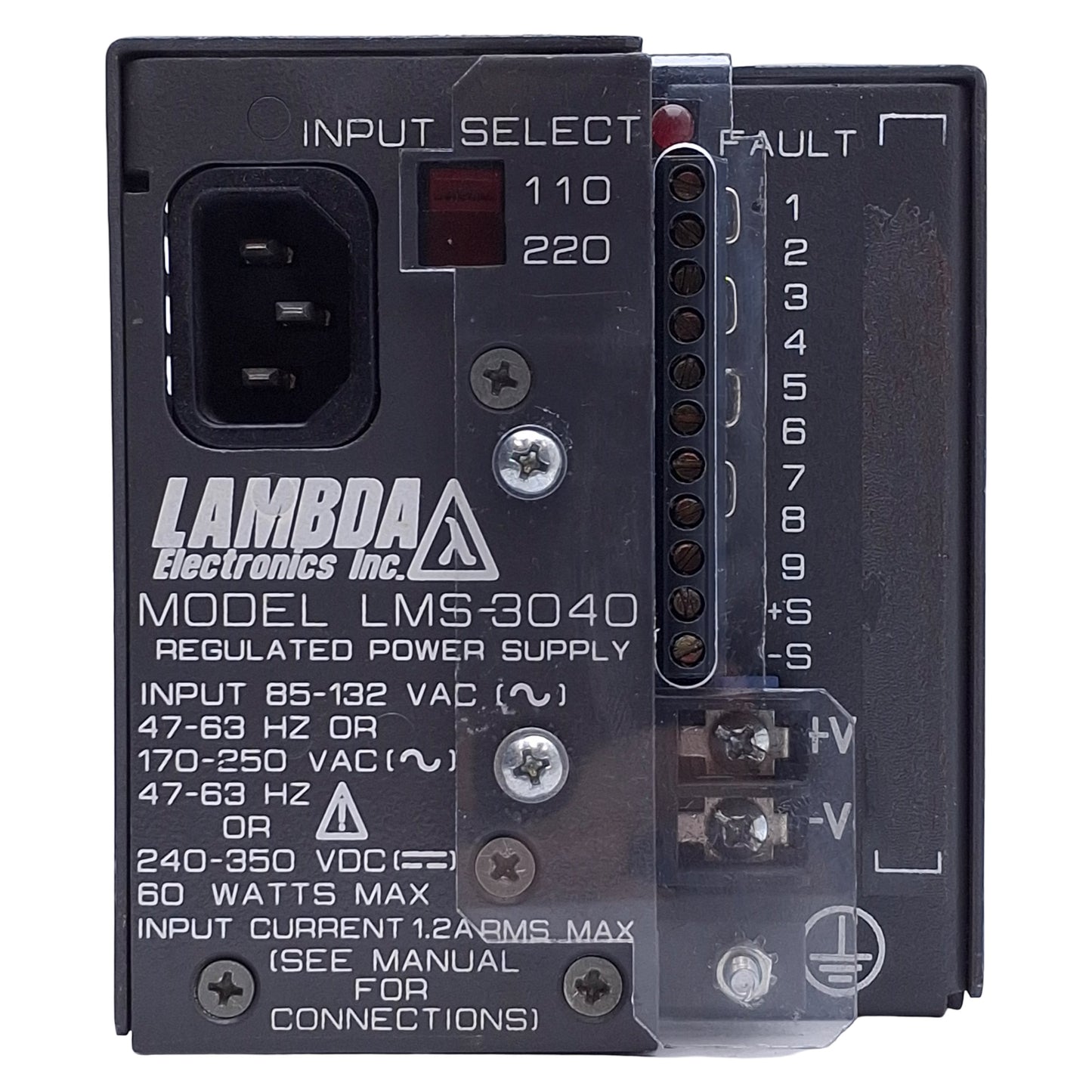 Used Lambda LMS-3040 Power Supply 60W, 85-132VAC/170-265VAC In, 0-40VDC Out