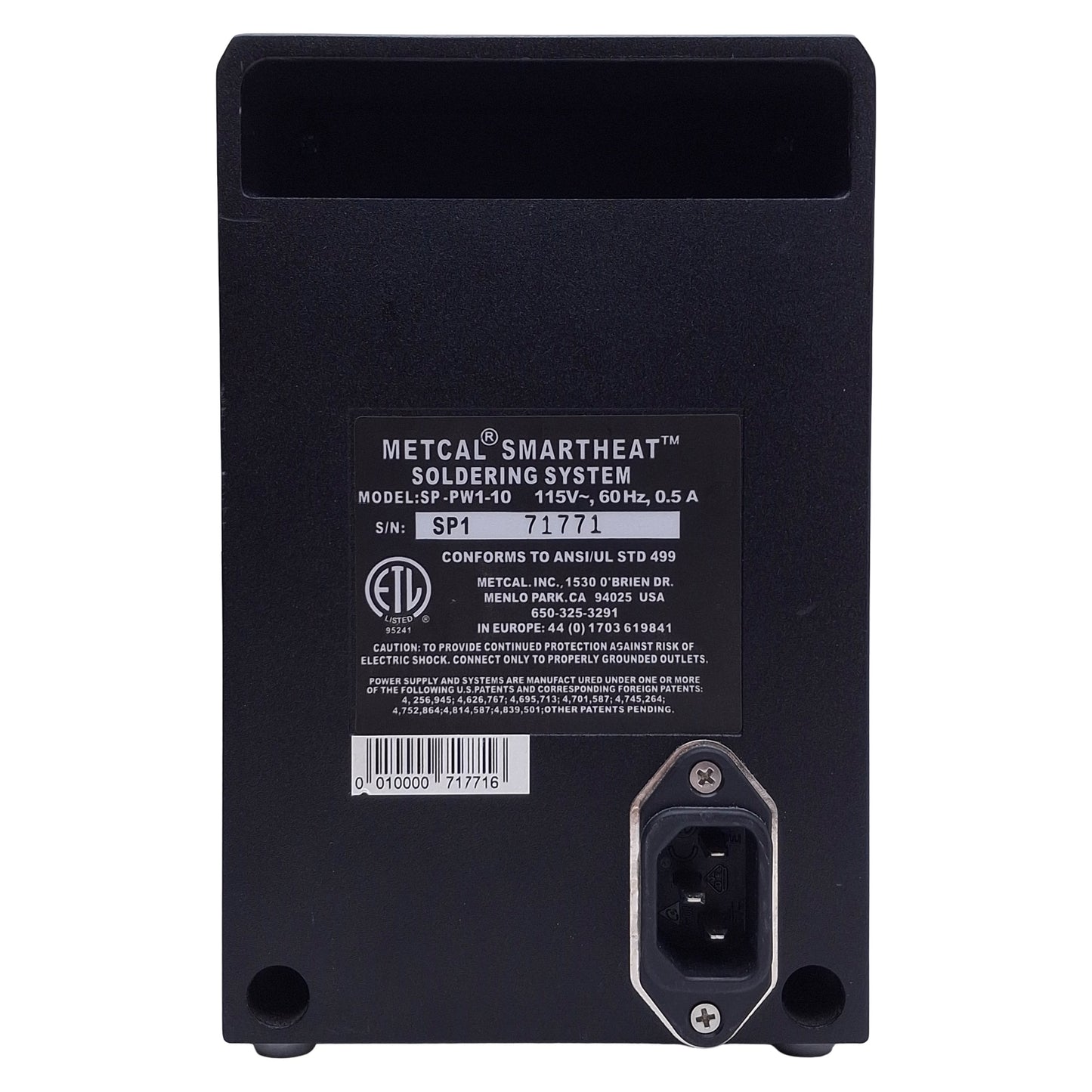 Used Metcal SP-PW1-10 Smartheat Power Supply For SP200 Systems, 200-260VAC In, 35W