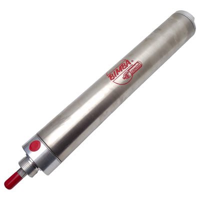 Used Bimba SR-5013-D Stainless Rod Air Cylinder, ø2-1/2in Bore, 13in Stroke, 250psi