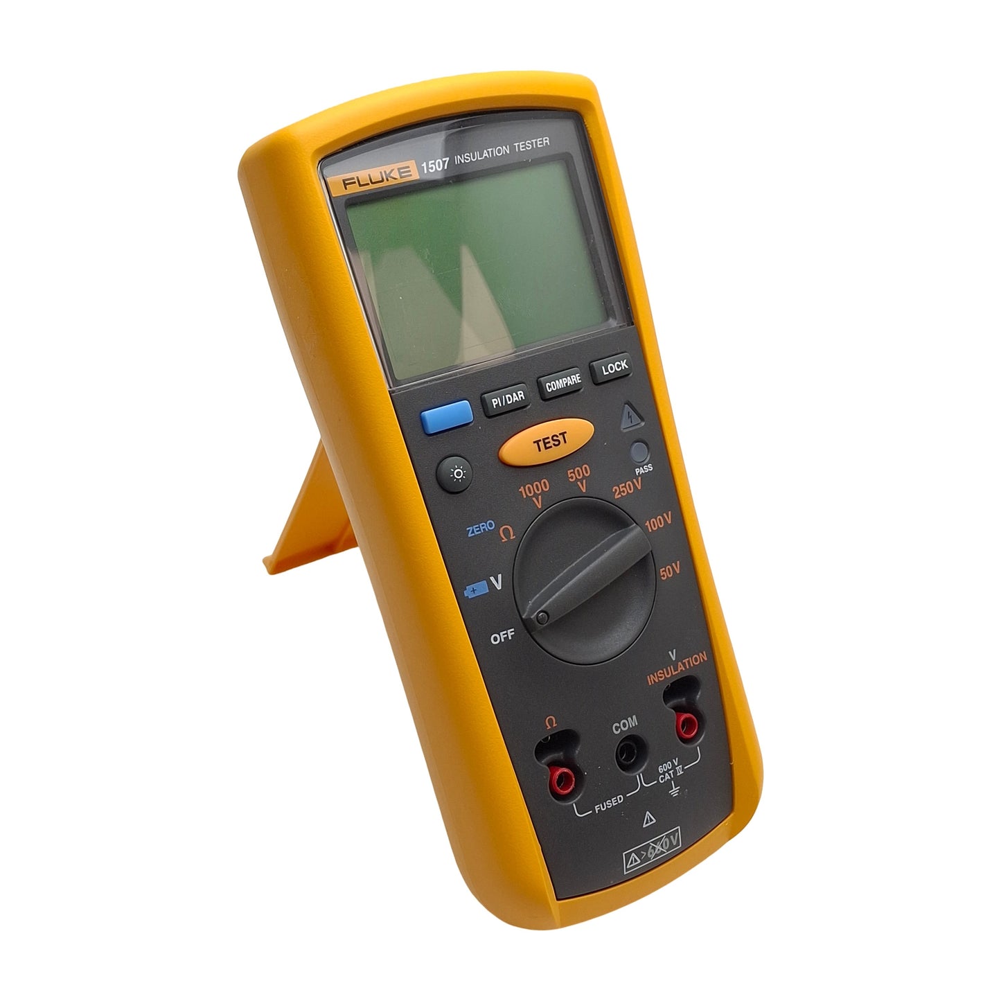 Used Fluke 1507 Insulation Tester, Tests 50V to 1000V, 0.01M Ohm to 10G Ohm