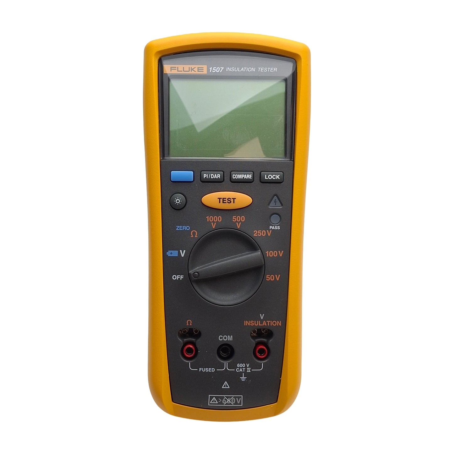 Used Fluke 1507 Insulation Tester, Tests 50V to 1000V, 0.01M Ohm to 10G Ohm