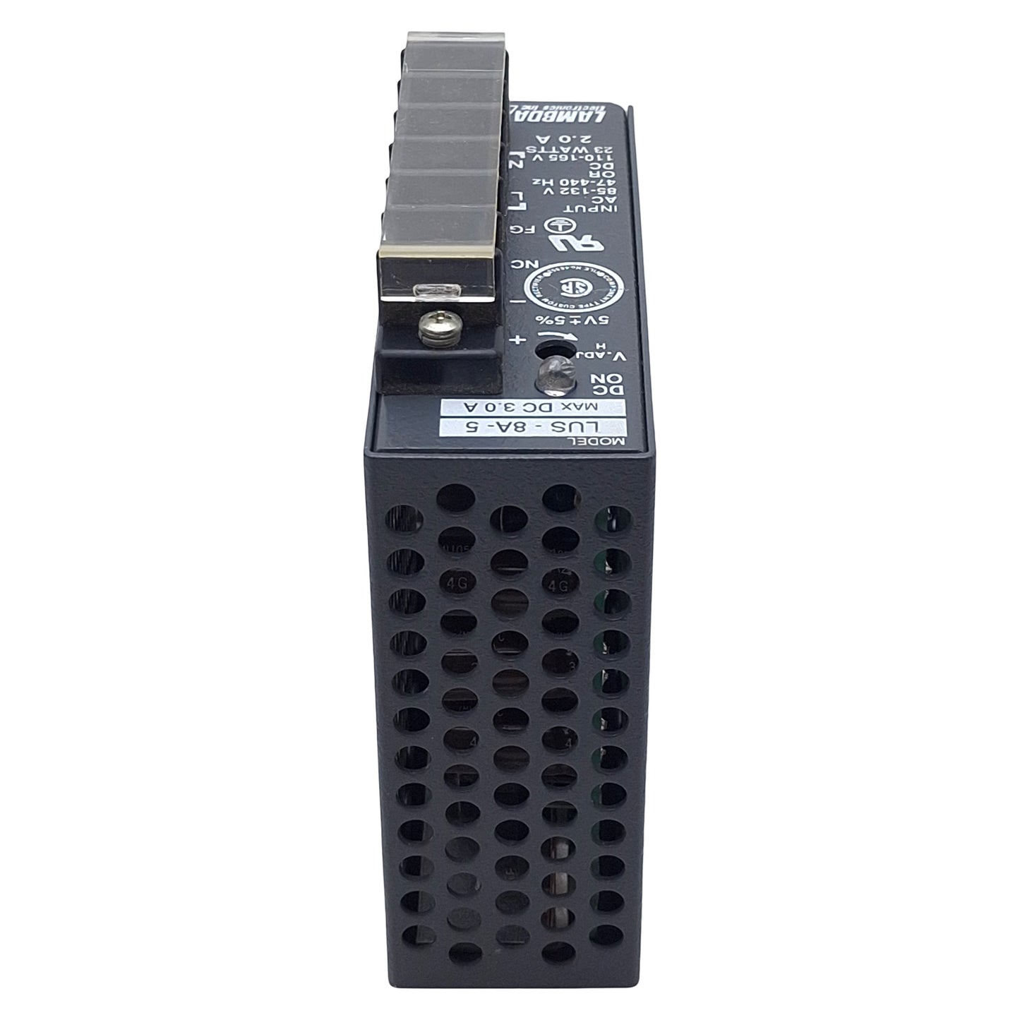 Used TDK-Lambda LUS-8A-5 Switching Power Supply, 85-132VAC/110-165VDC In, 3A 5VDC Out