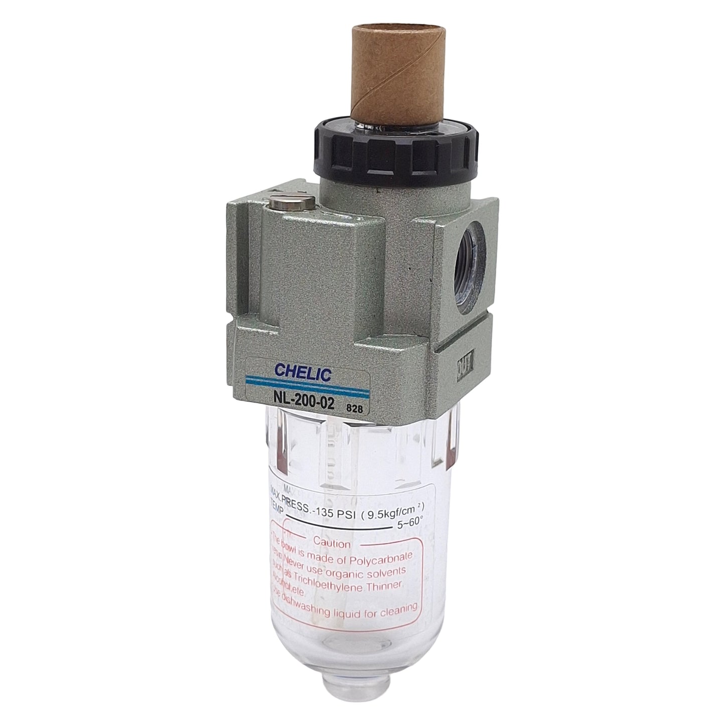 Used Chelic NL-200-02 Pneumatic Lubricator, Rc1/4, 50-850kPa, 950kPa Max, 25cc