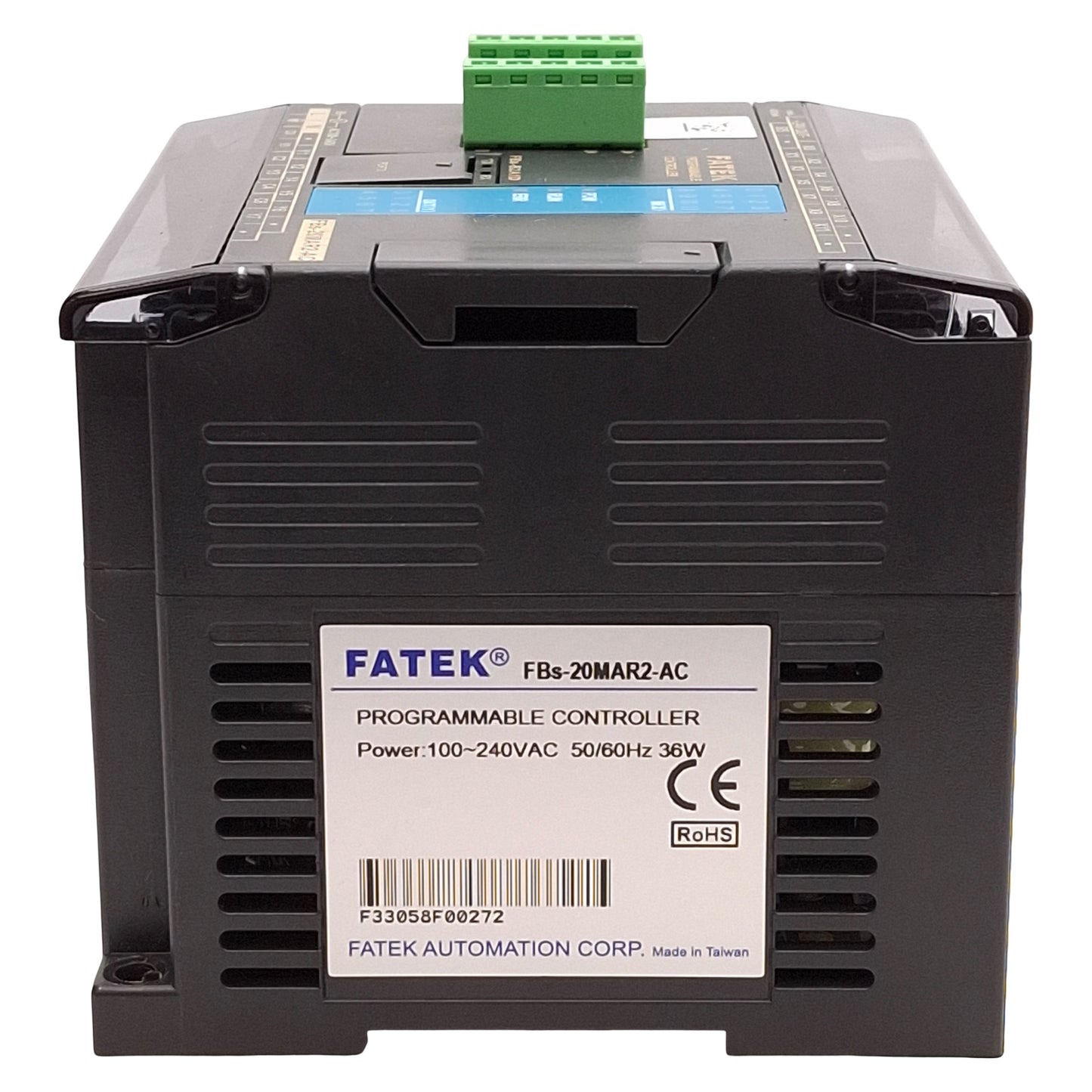 Used FATEK FBs-20MAR2-AC Programmable Controller, 12-Input, 8-Output, 100-240VAC