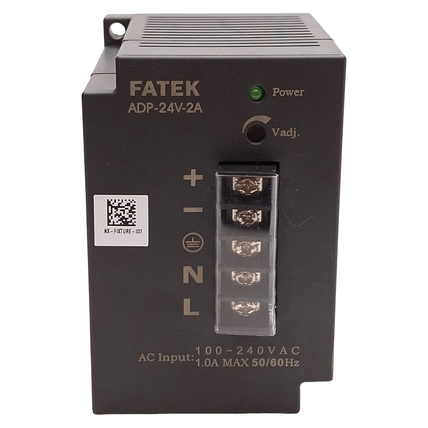 Used FATEK ADP-24V-2A PLC Power Supply, 48W, 24VDC 2A Output, 100-240VAC Input