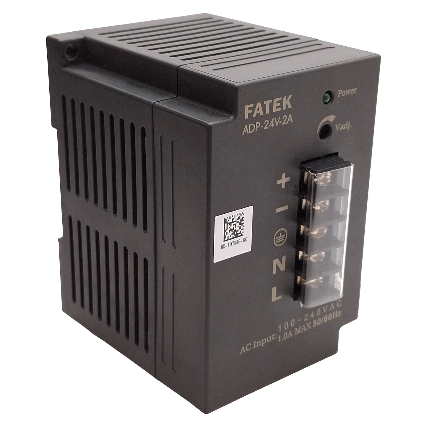 Used FATEK ADP-24V-2A PLC Power Supply, 48W, 24VDC 2A Output, 100-240VAC Input